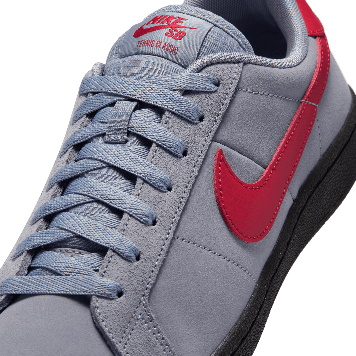Stealth Grey Tennis Classic Nike SB Skate Shoe Detail