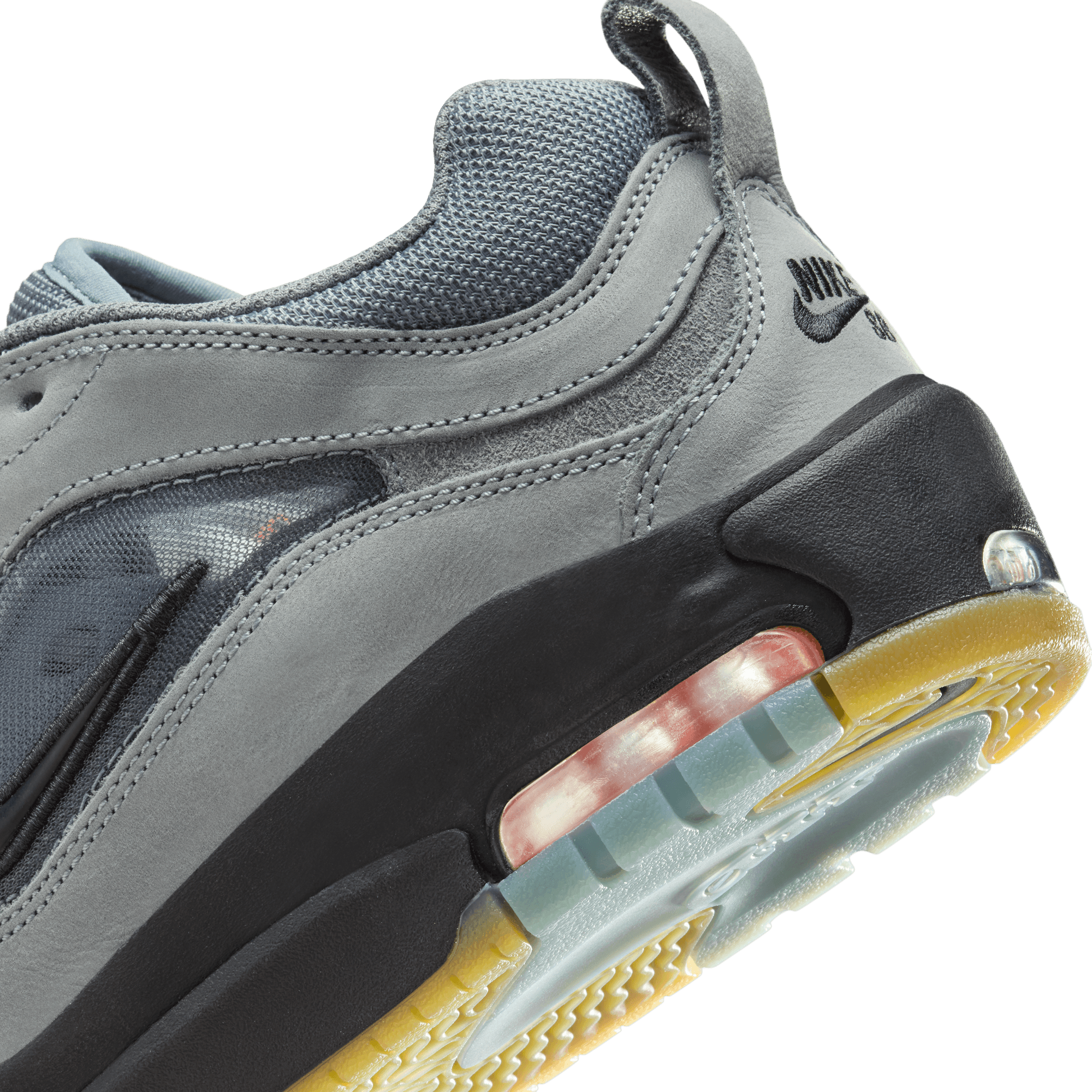 Cool Grey Wair Max 2 Nike SB ISO Skate Shoe Detail