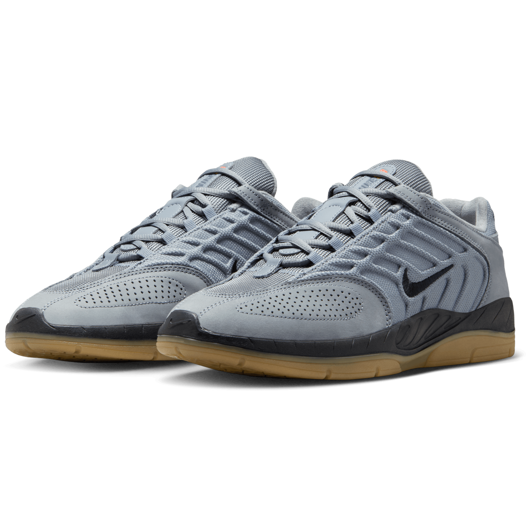 Cool Grey Orange Label Vertebrae Nike SB Skate Shoe Front