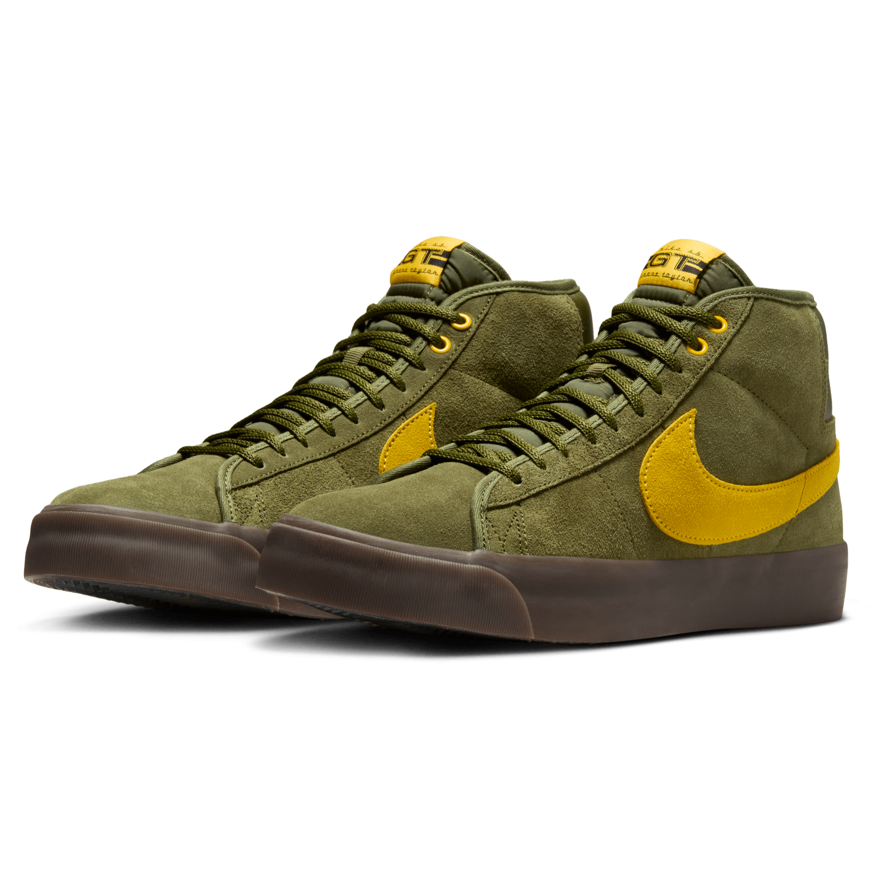 Rough Green AntiHero x Nike SB Blazer Mid Skate Shoe Front