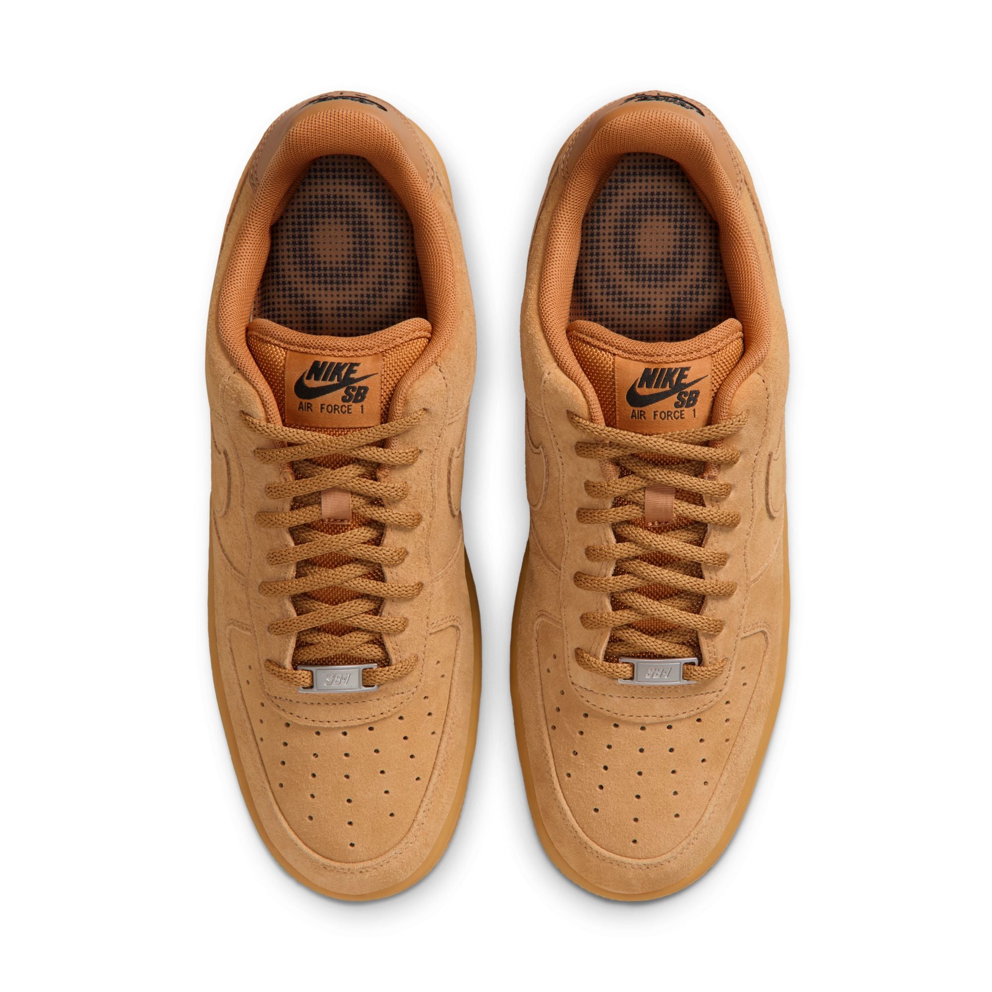 Flax Brown AF1 Nike SB Skate Shoe Top