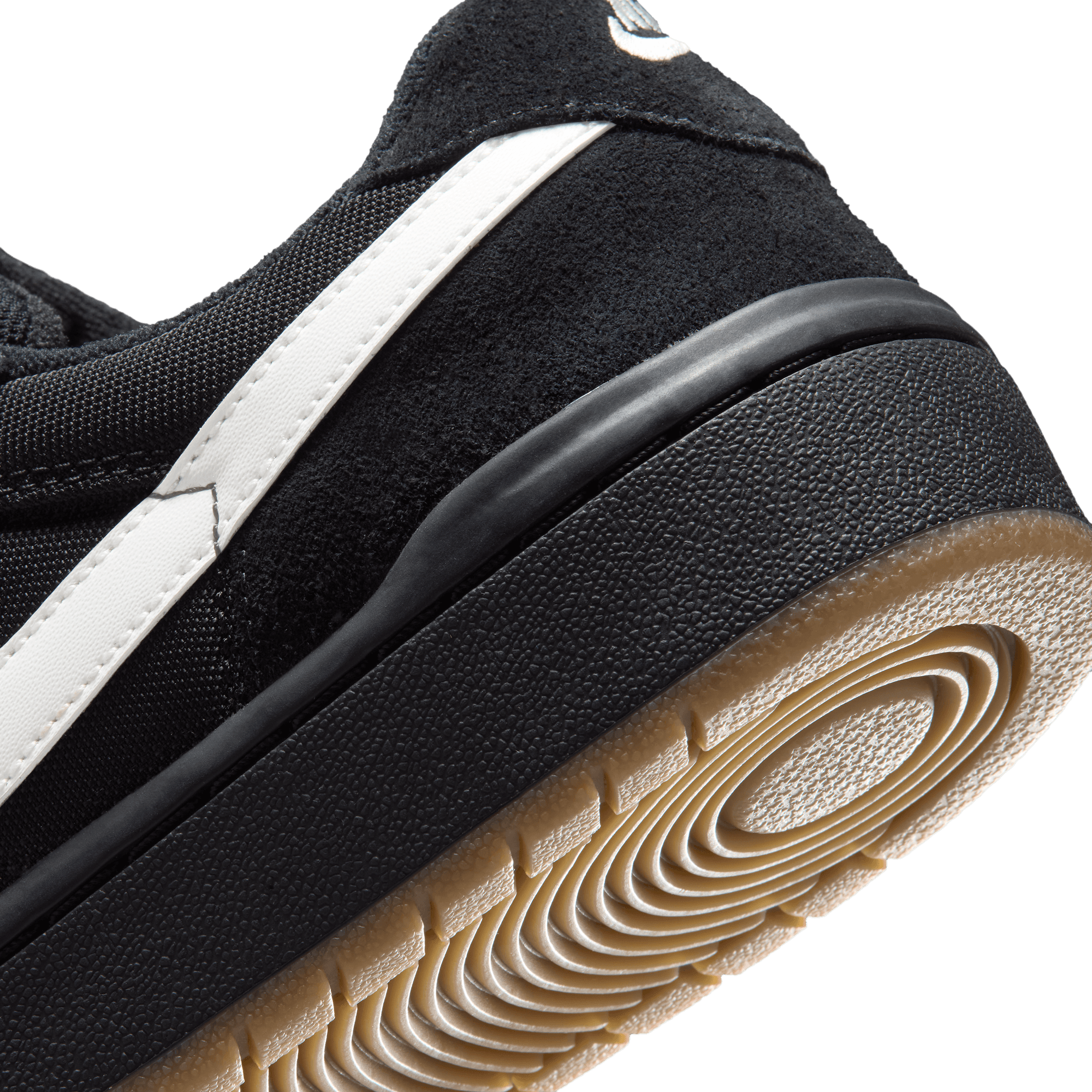 Black/Gum Code 58 Nike SB Skate Shoe Detail