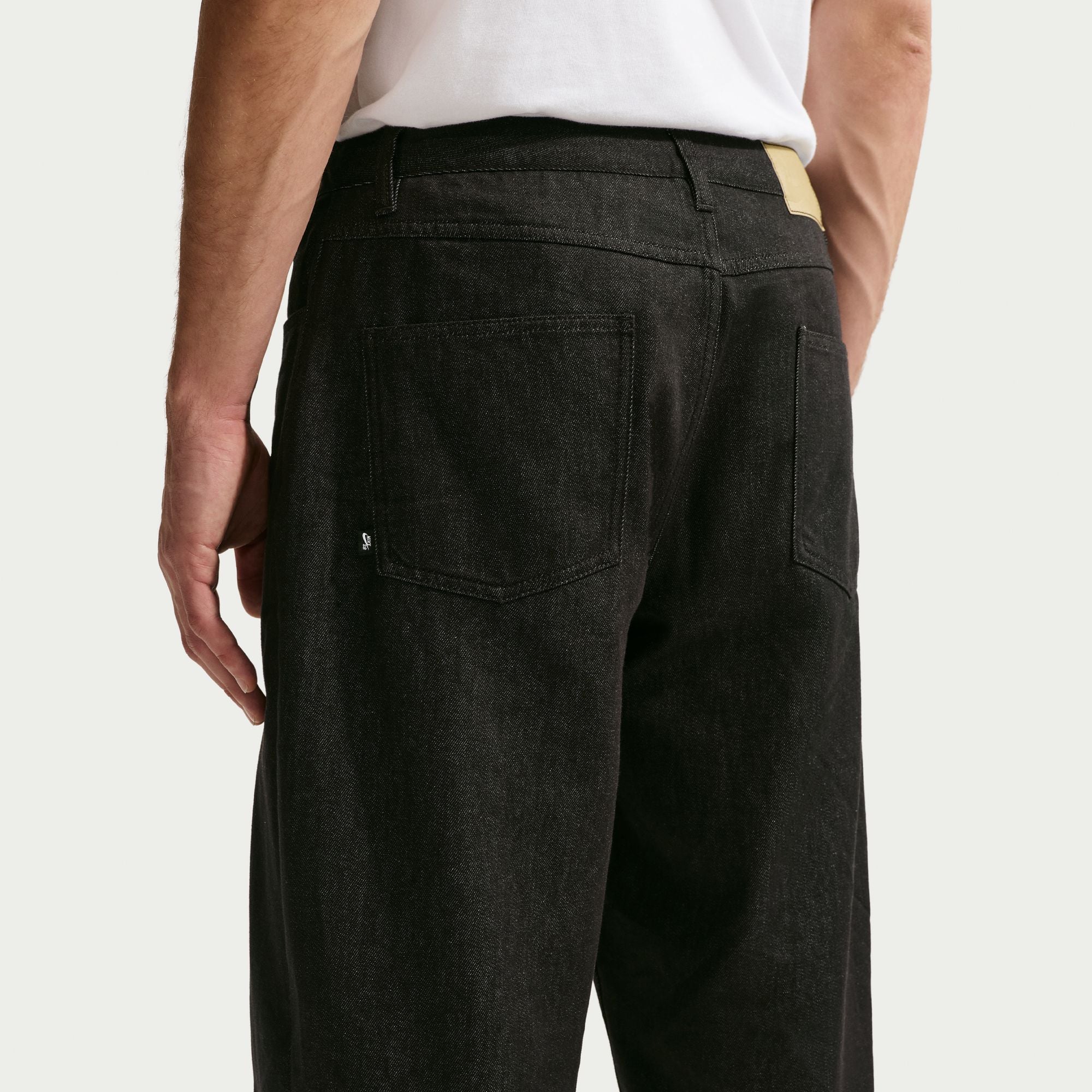 Black Loose Fit Nike SB Denim Pants Detail