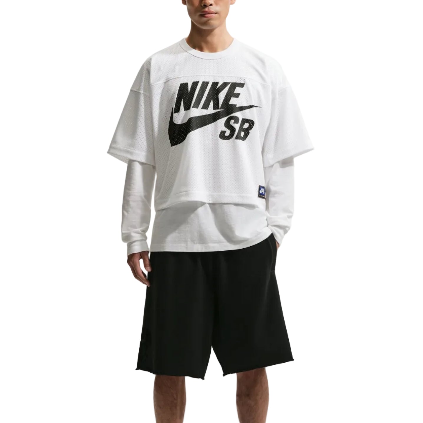 White Mesh Nike SB Football Jersey