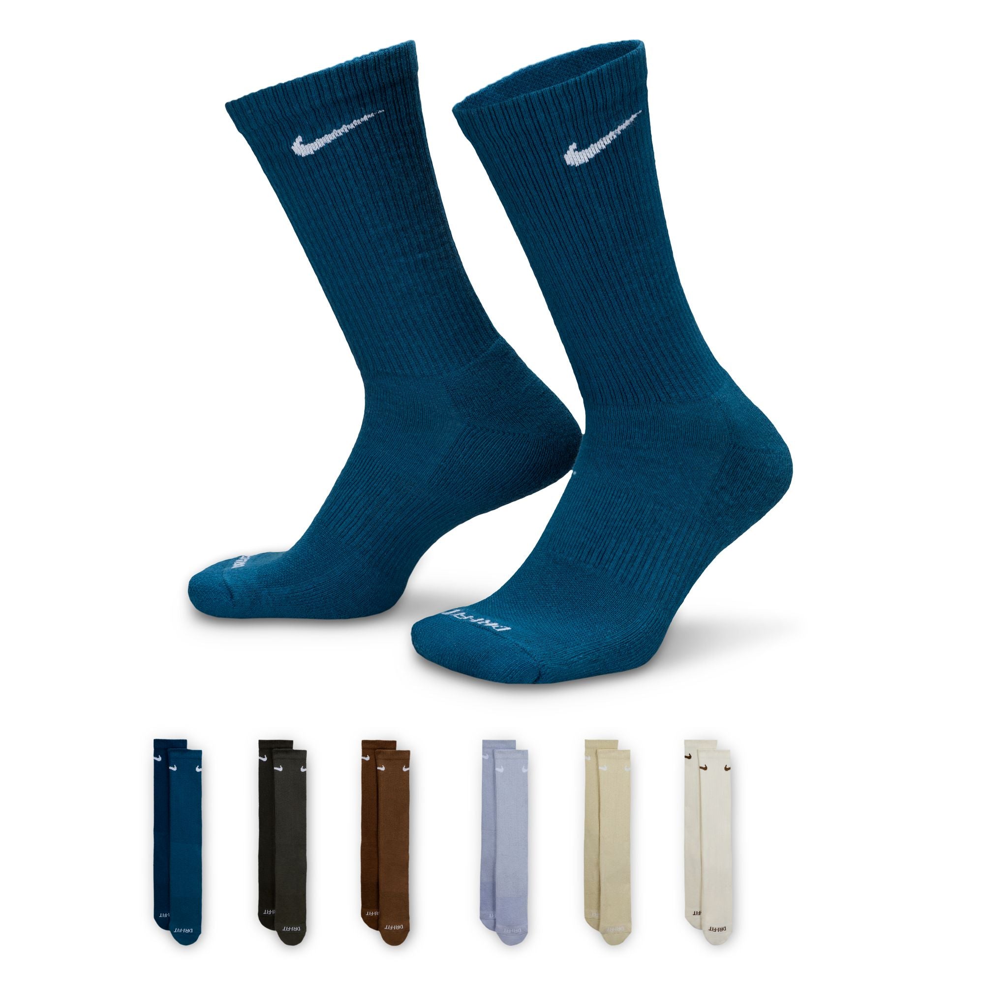 Nike SB Everyday Plus Cushioned 6-Pack Crew Socks - Multi