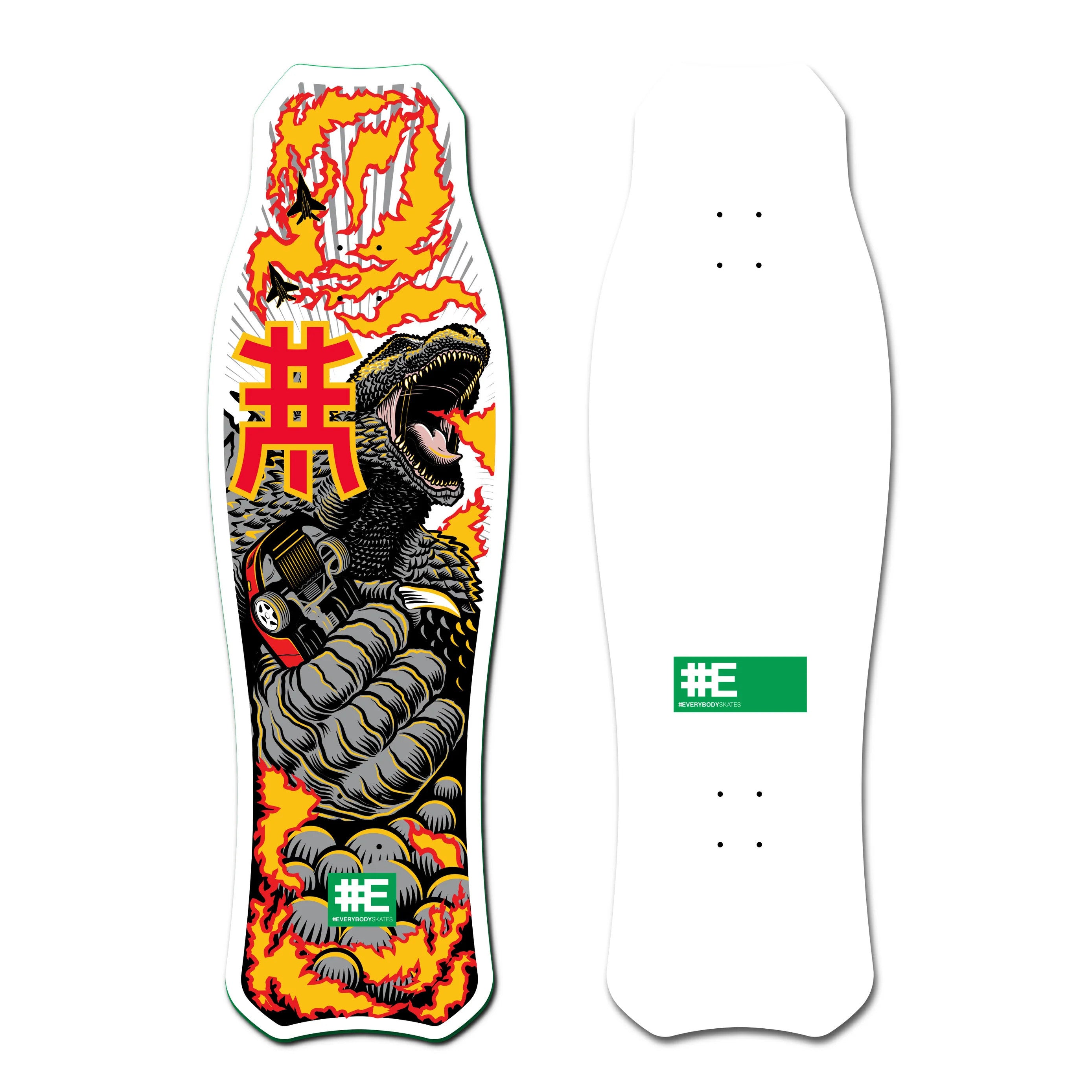 40" Big Board T-Rex Everybody Skates Deck