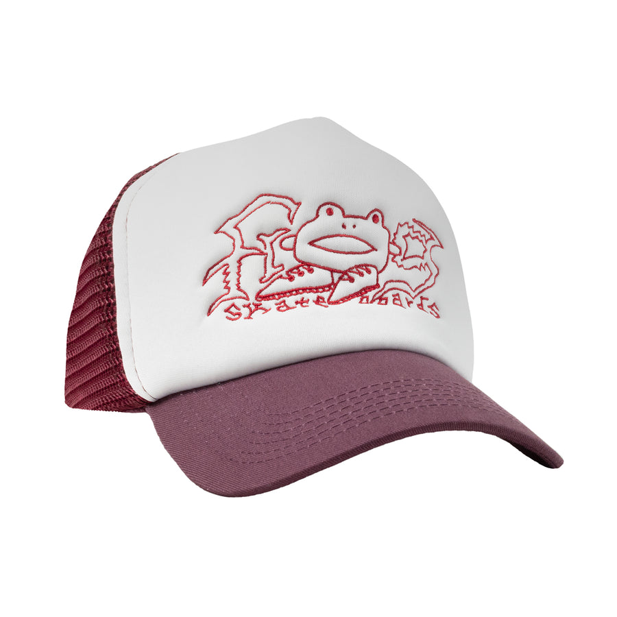 Maroon Big Shoes Frog Trucker Hat