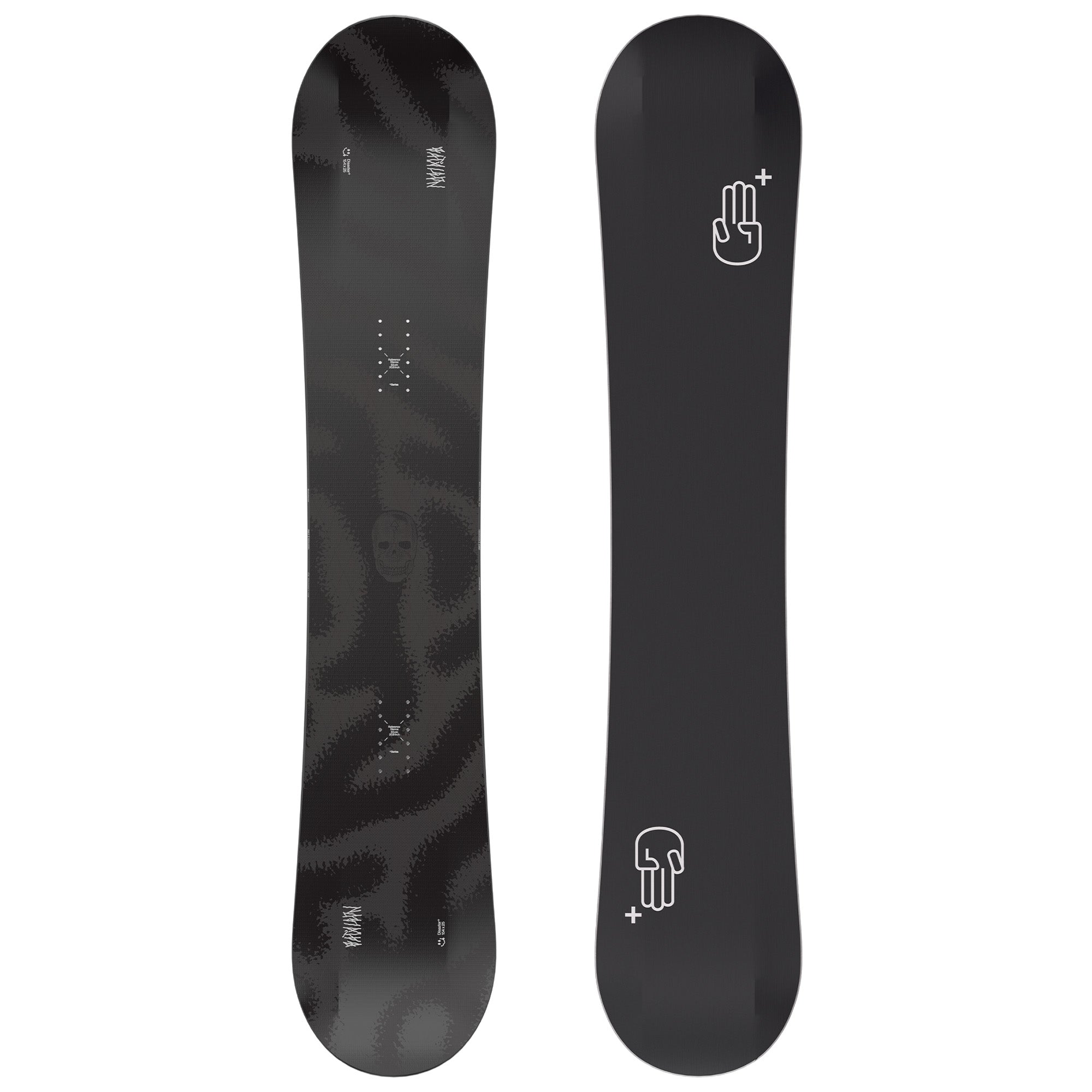 2026 Black Bataleon Disaster plus snowbaord with a small skull on the top