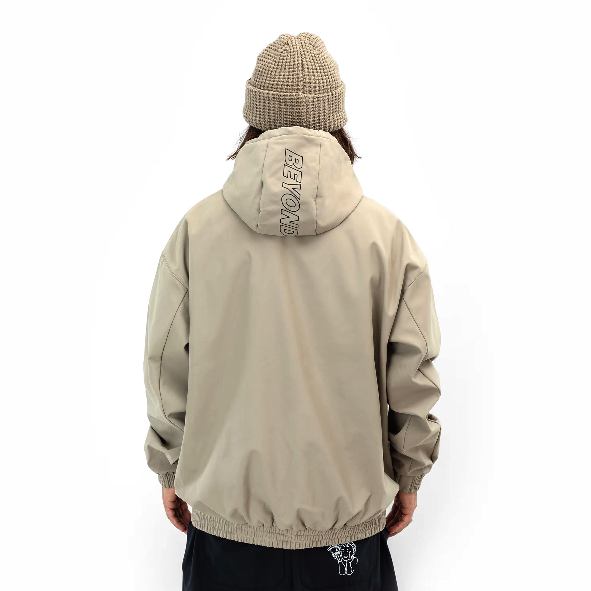 Beyond Medals snowboarding hoodie back