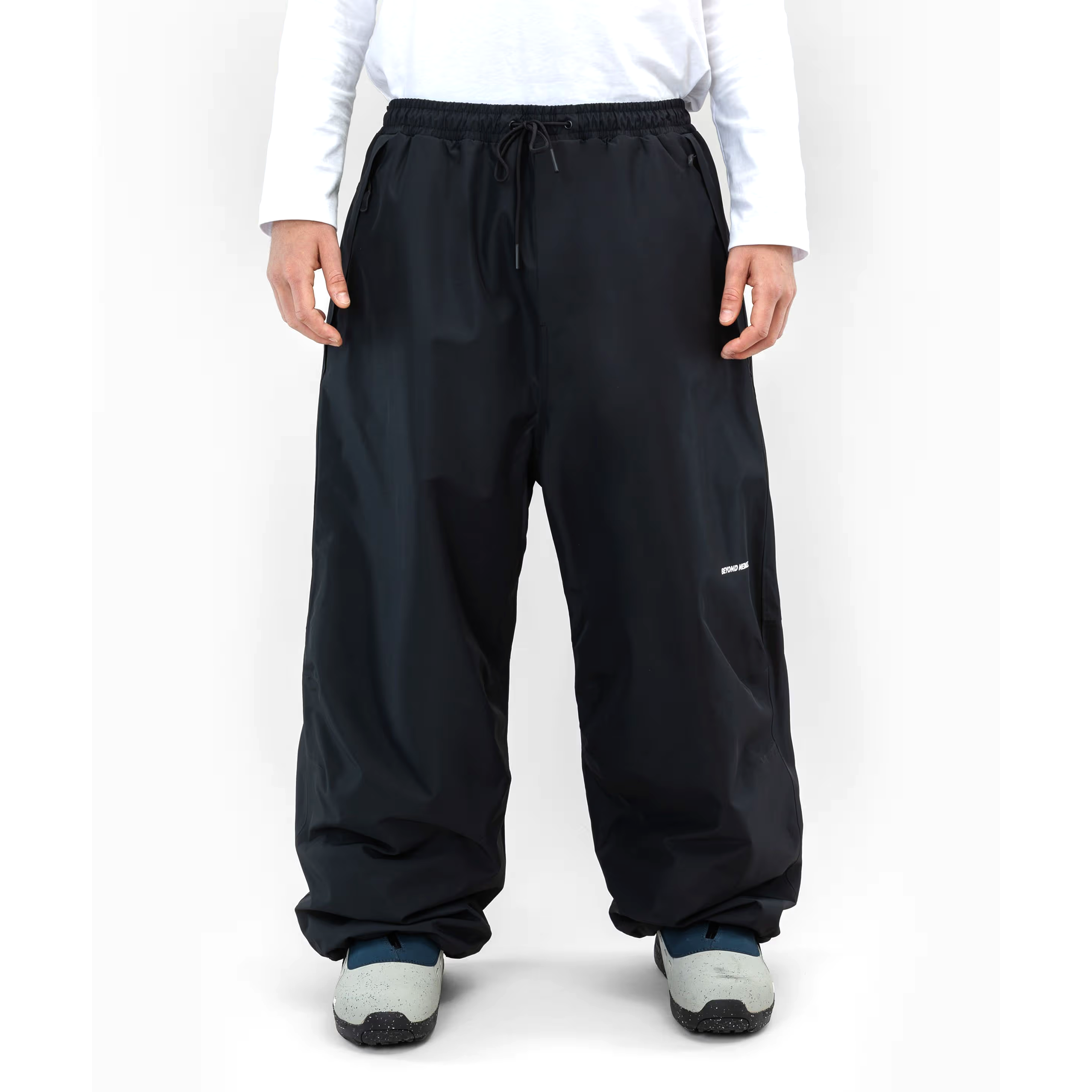 Black Beyond Medals Park snowboard pants with a baggy fit on body