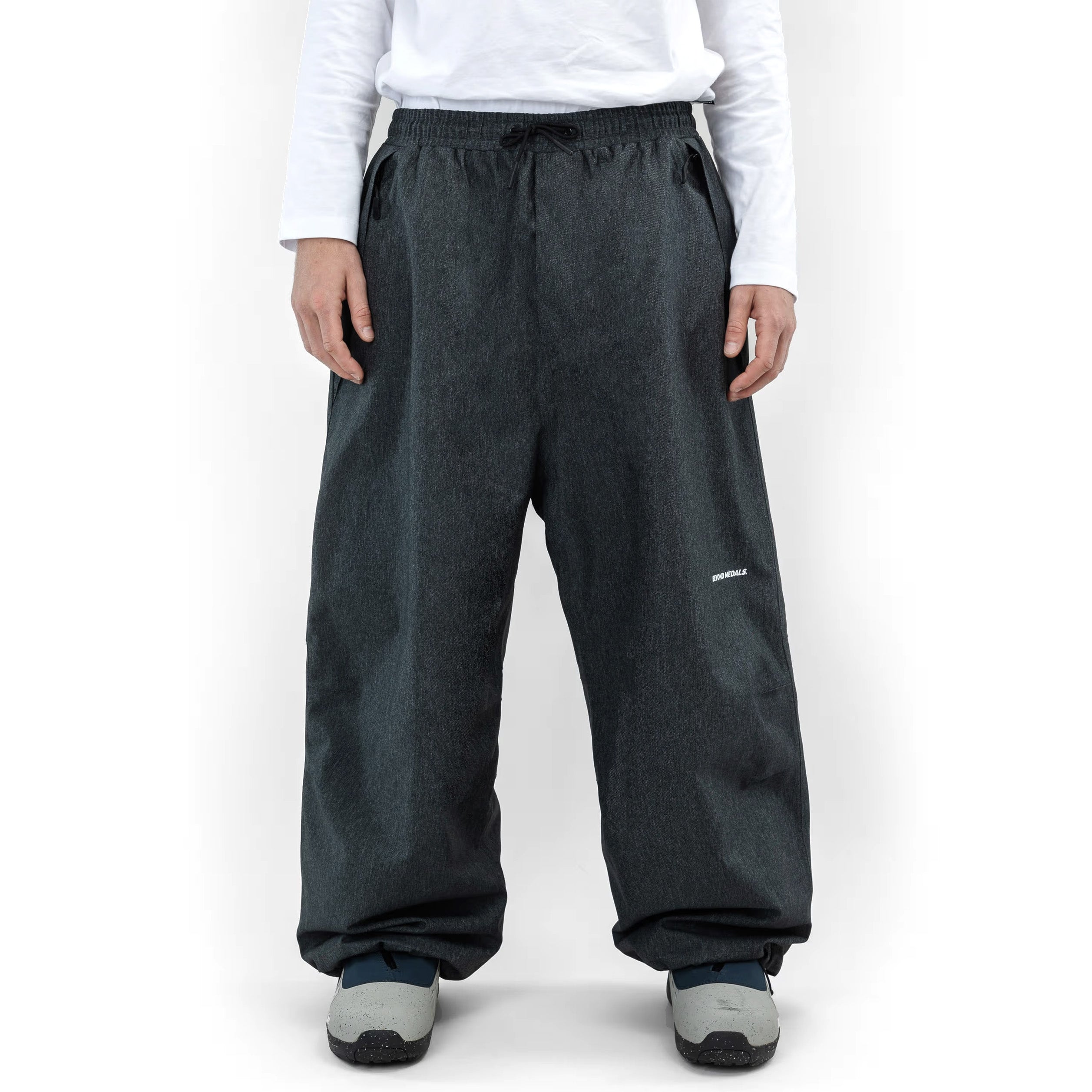 Beige Beyond Medals Park snowboard pant with a baggy fit on body