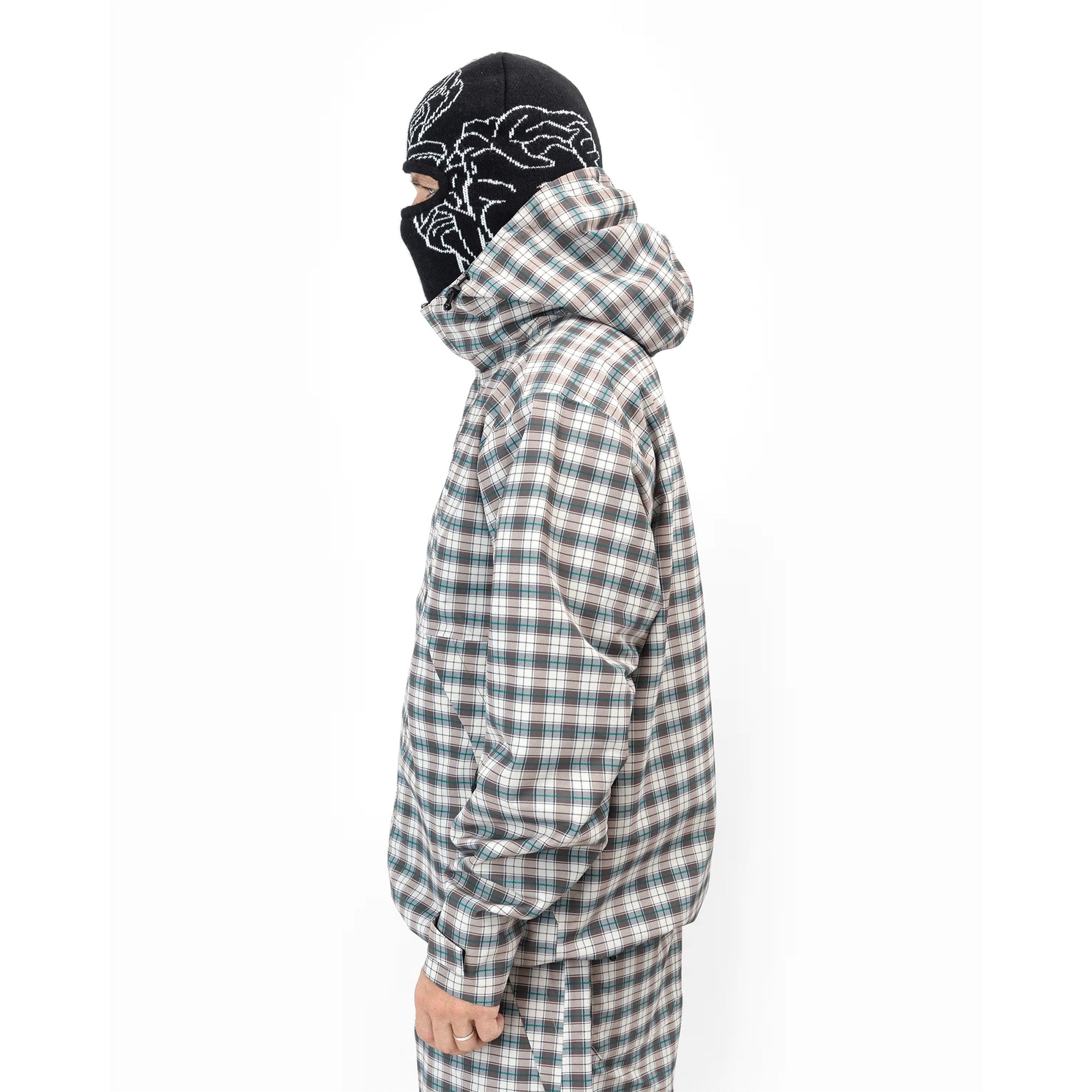Plaid Beyond Medals THE Jacket snowboard jacket on model