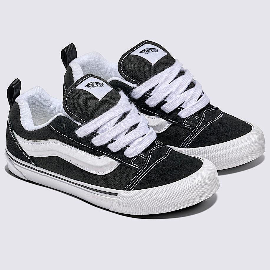 Big Kids Black/White Vans Knu Skool