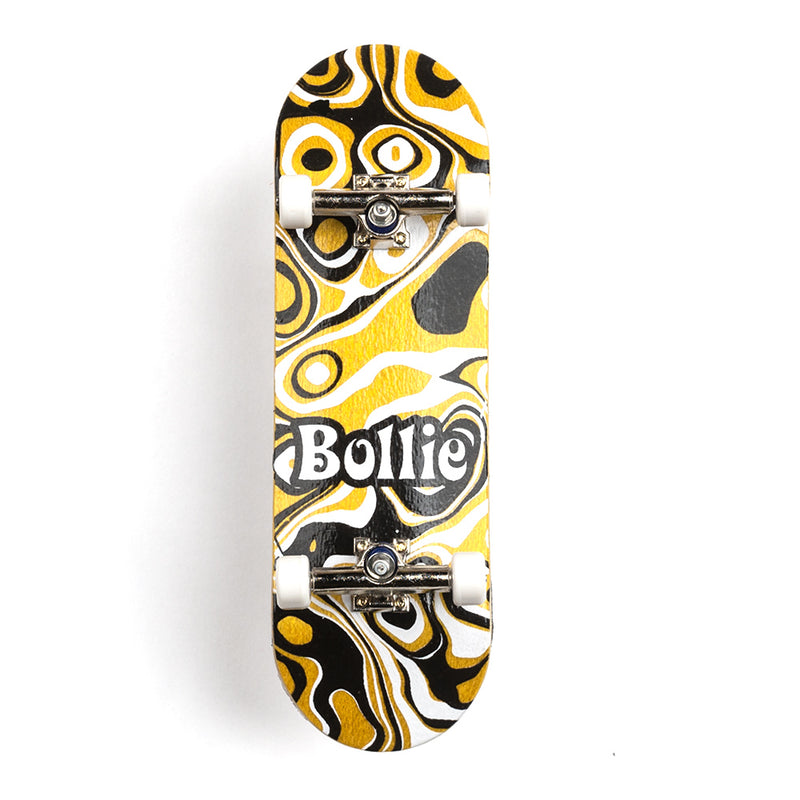 Yellow Psychedelic Bollie Logo Complete Fingerboard