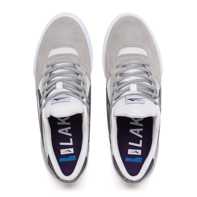 Grey/White Cambridge Lakai Skate Shoe Top
