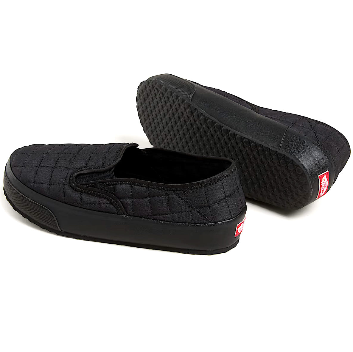Pair of Black Vans Quilted Slippers