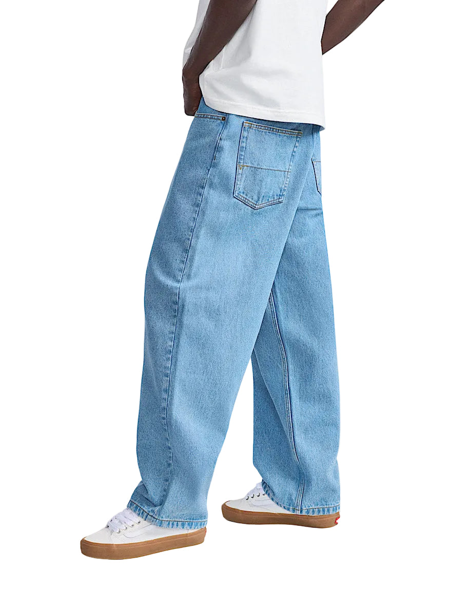 Stonewash Blue Check-5 Baggy Vans Pants