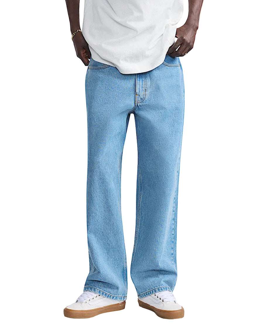 Stonewash Blue Check-5 Baggy Vans Pants