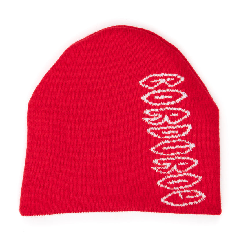 Red Cobweb Corduroy Beanie
