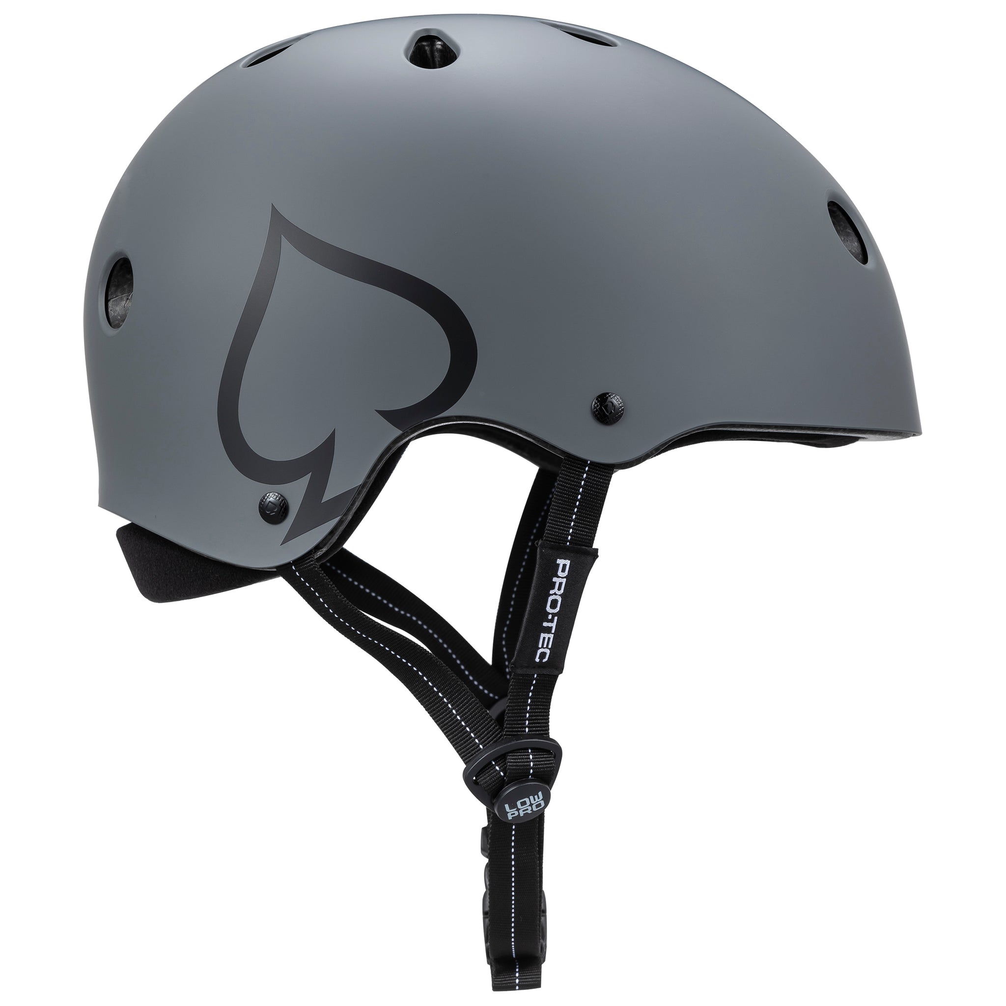 Matte Grey Low Pro Pro-Tec Helmet