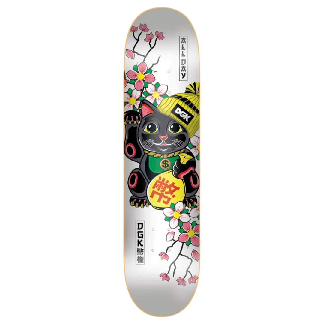 White Lucky Cat DGK Deck