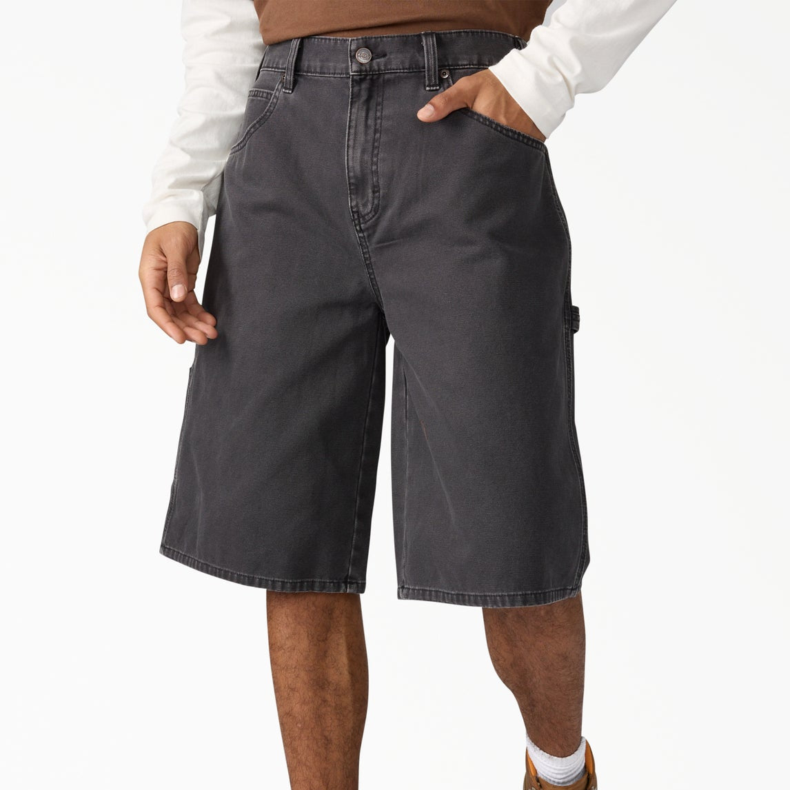 Black Worn In Dickies Carpenter Shorts