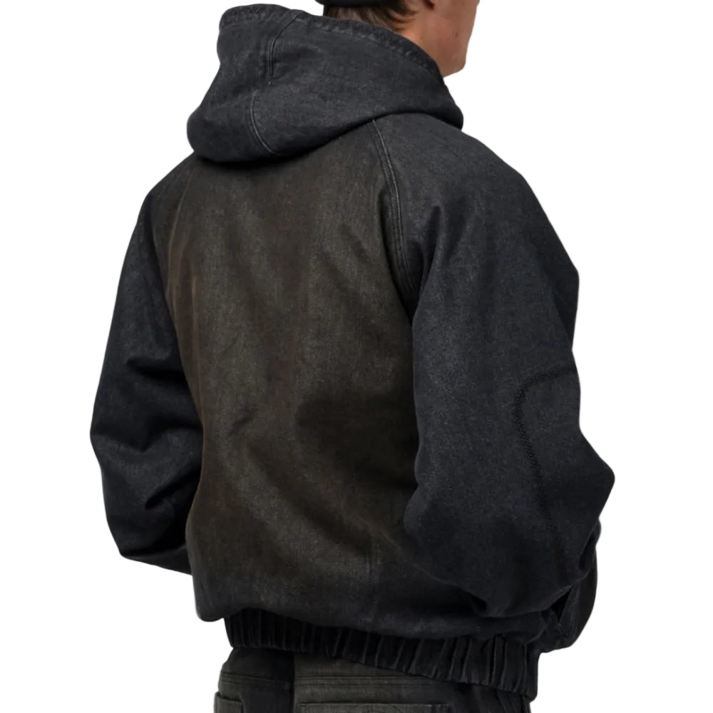 Souvenir Denim Bomber Jacket - Black
