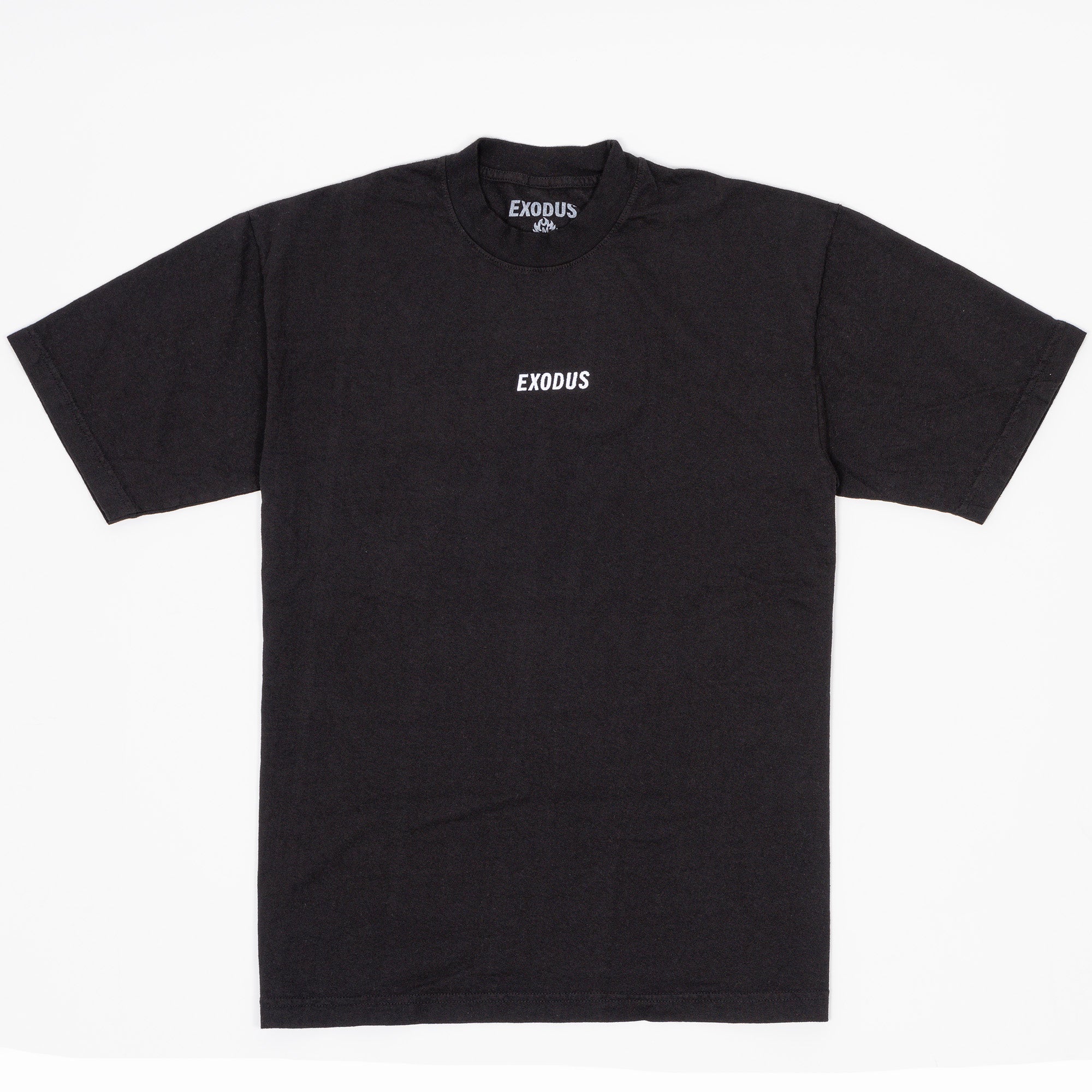 Black Embroidered Exodus Tee