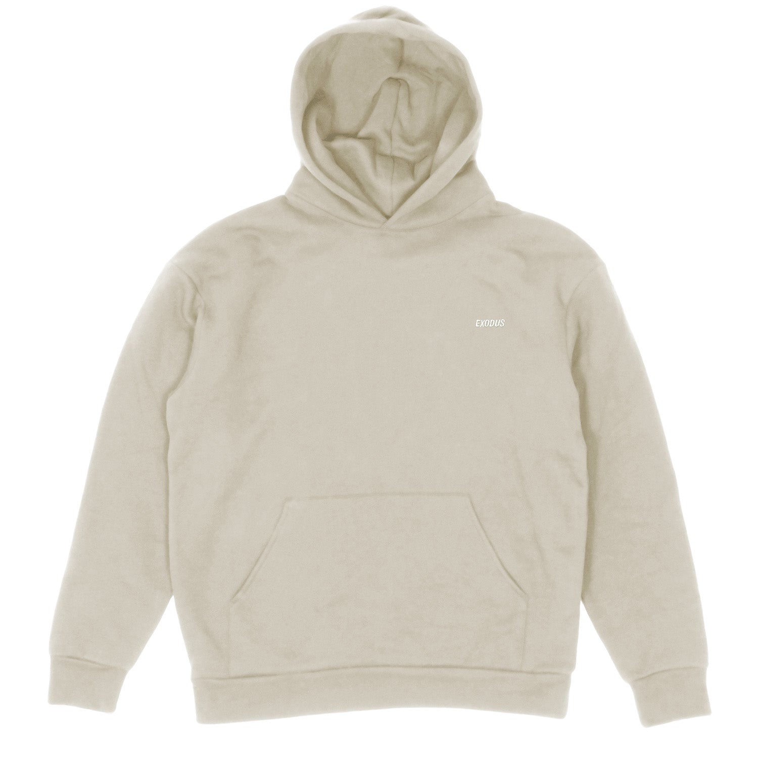 Bone Exodus Hoodie with White Embroidered Logo