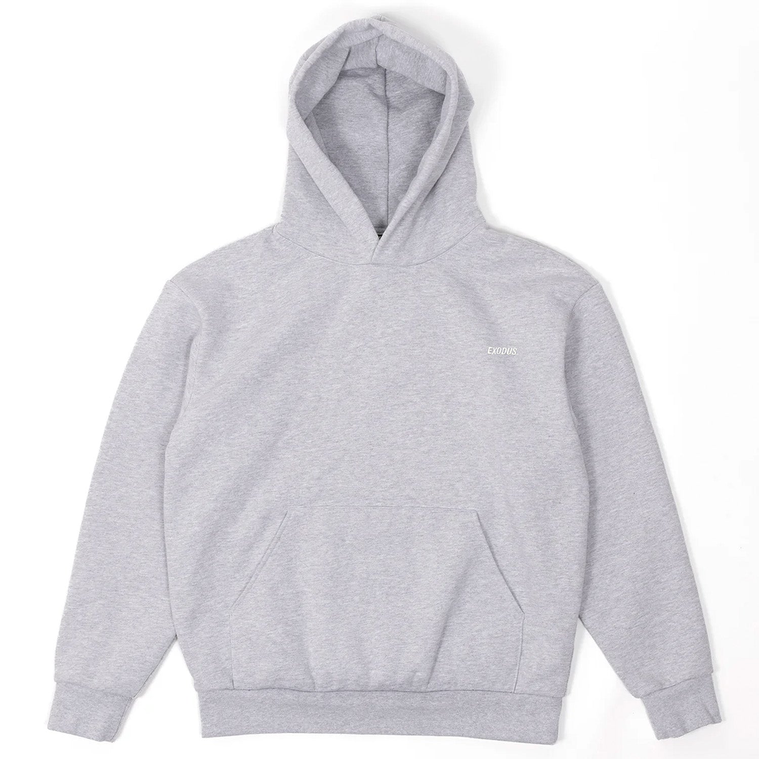 Grey Embroidered Exodus Heavy Hoodie