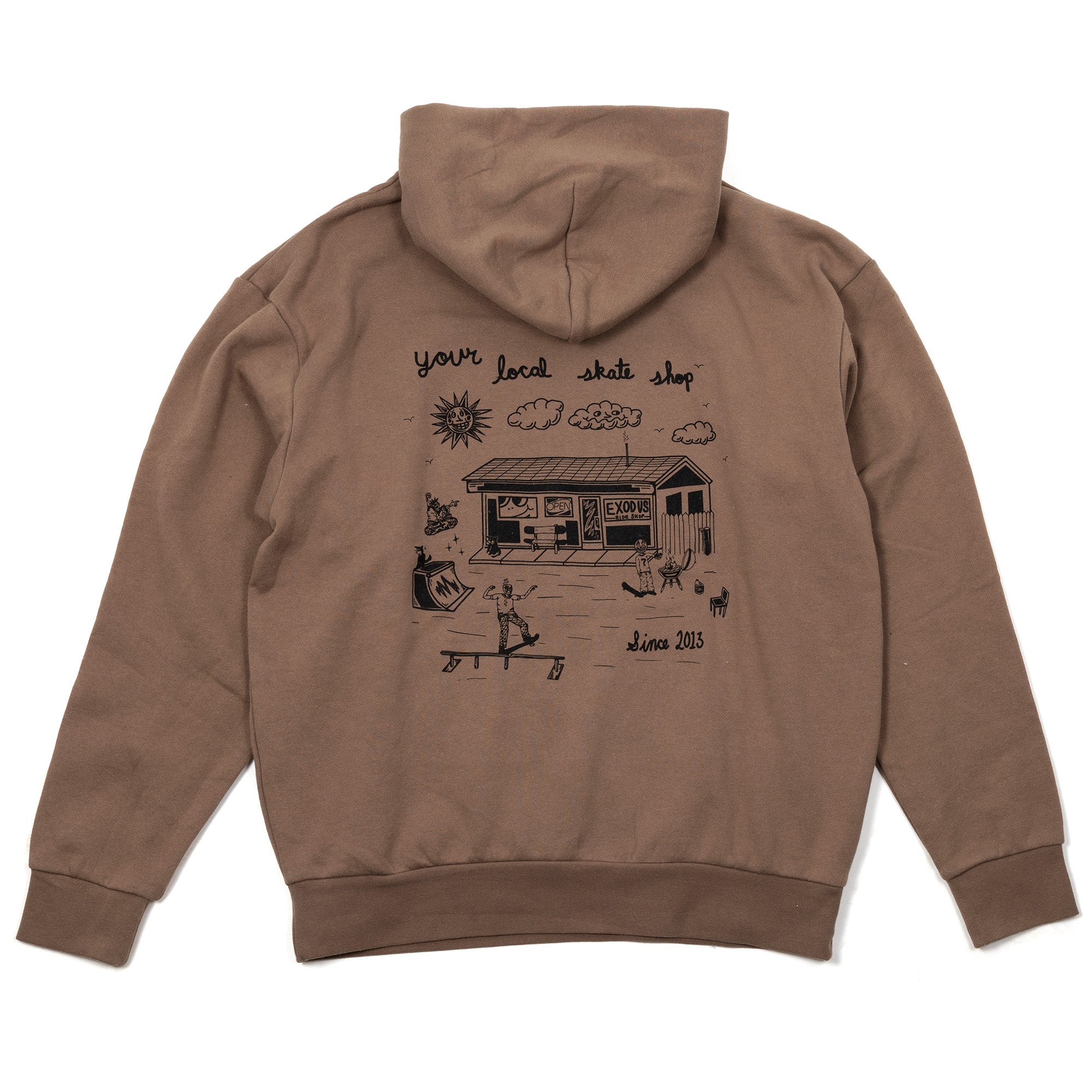 Brown Exodus Your Local Hoodie Back