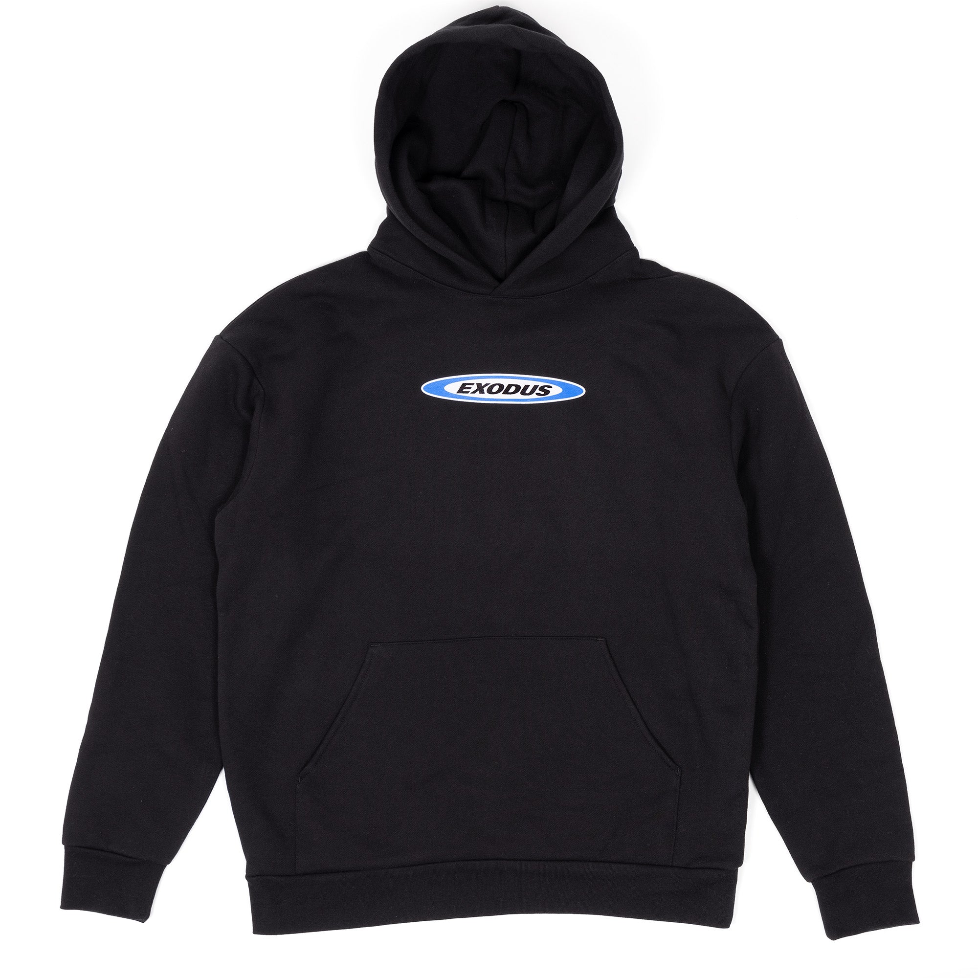 Exodus Oval Ladder Logo Loose Fit Hoodie - Black