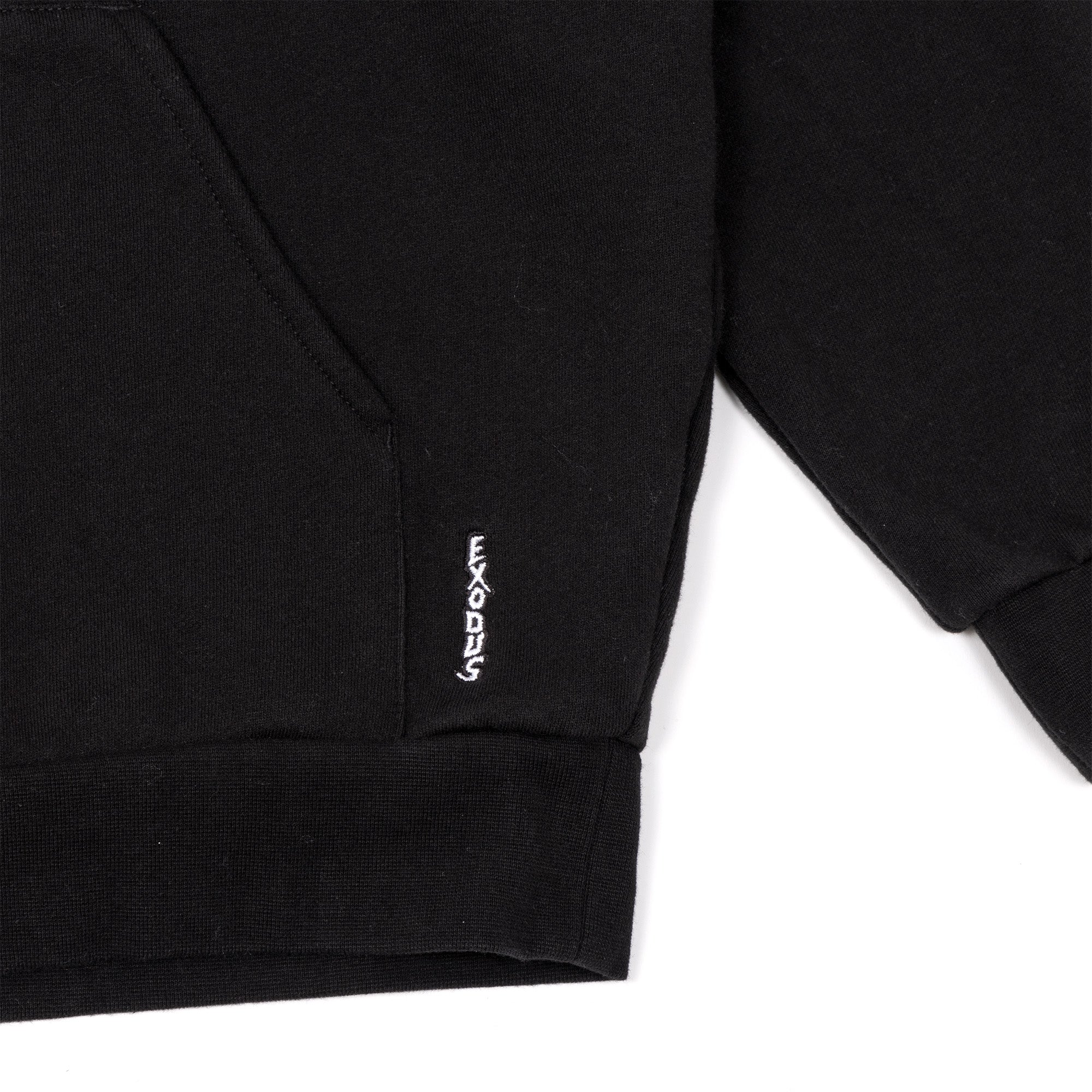 Black Exodus Skimask Hoodie Embroidery