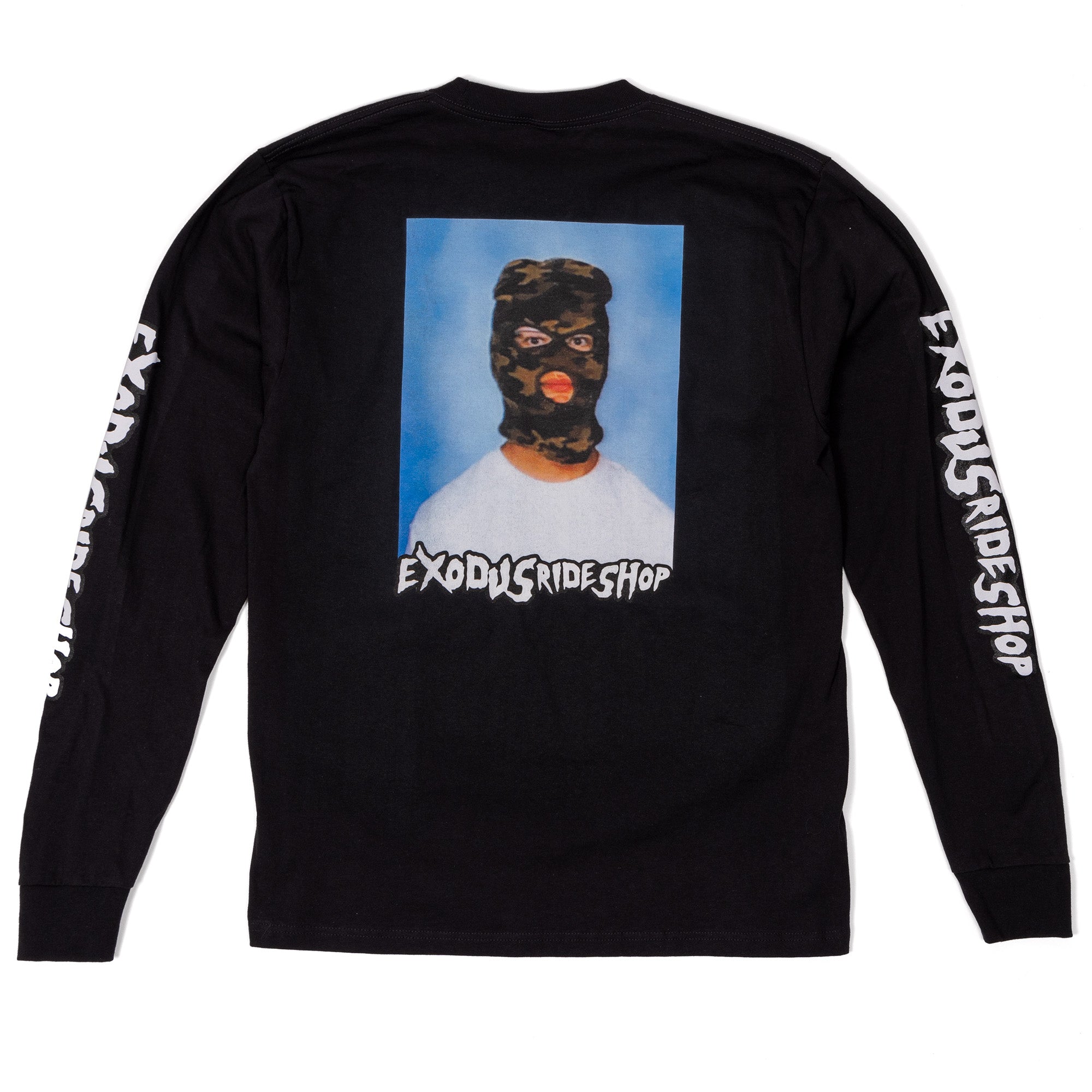 Black Exodus Skimask Long Sleeve Tee