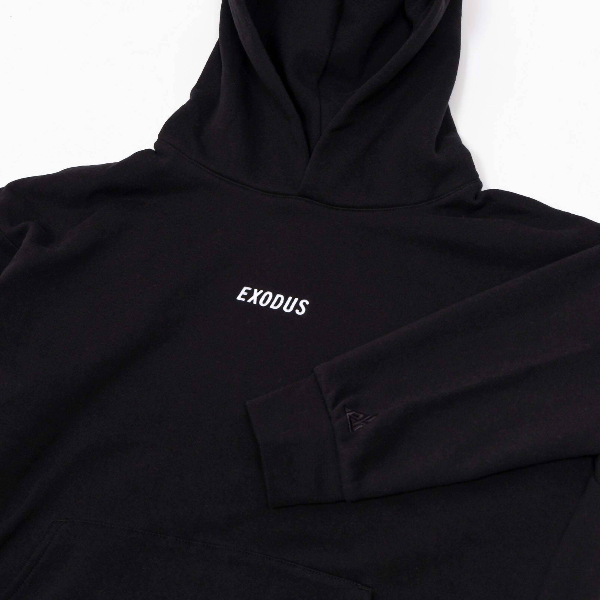 Exodus Bold Embroidered Hoodie - Black