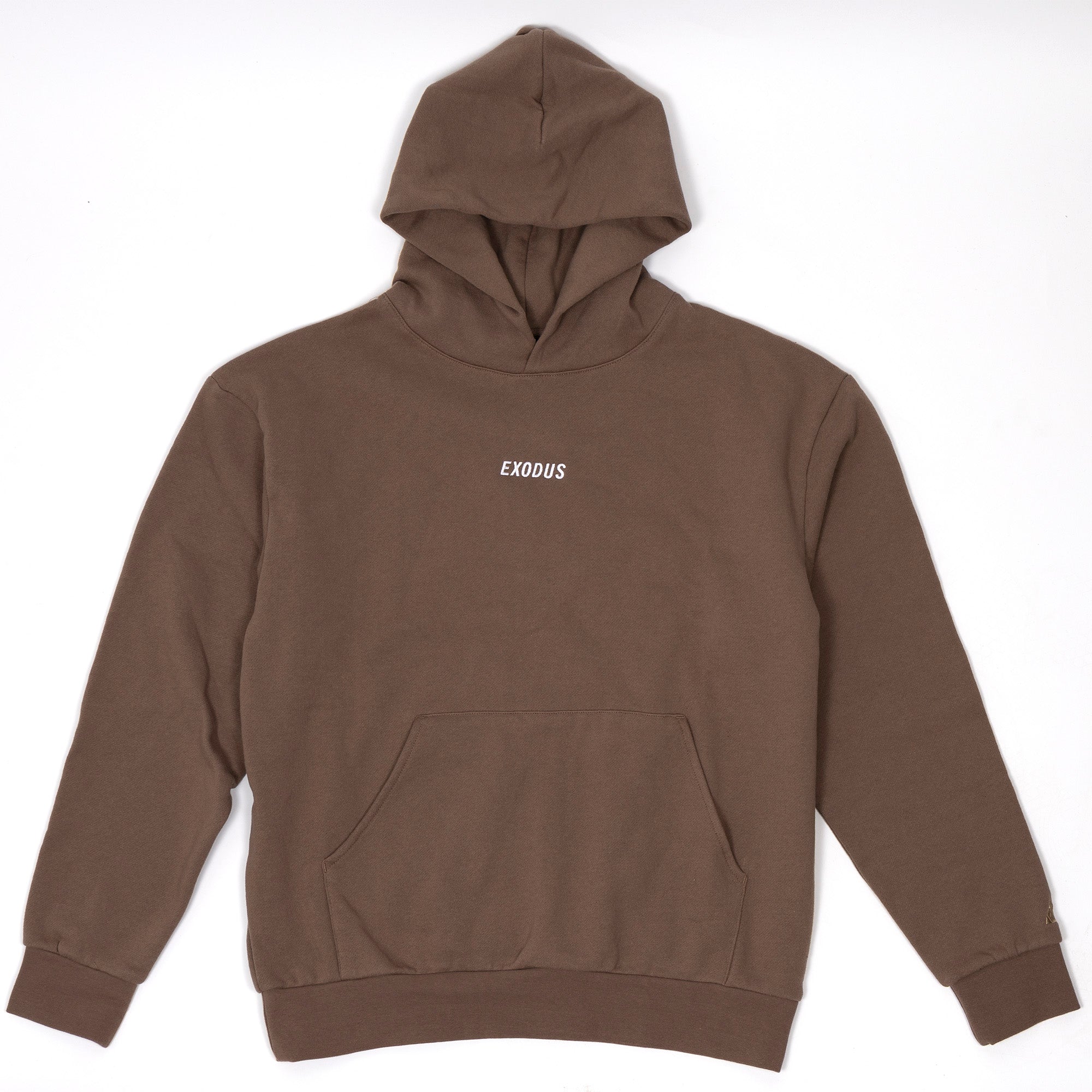 Exodus Bold Embroidered Hoodie - Brown