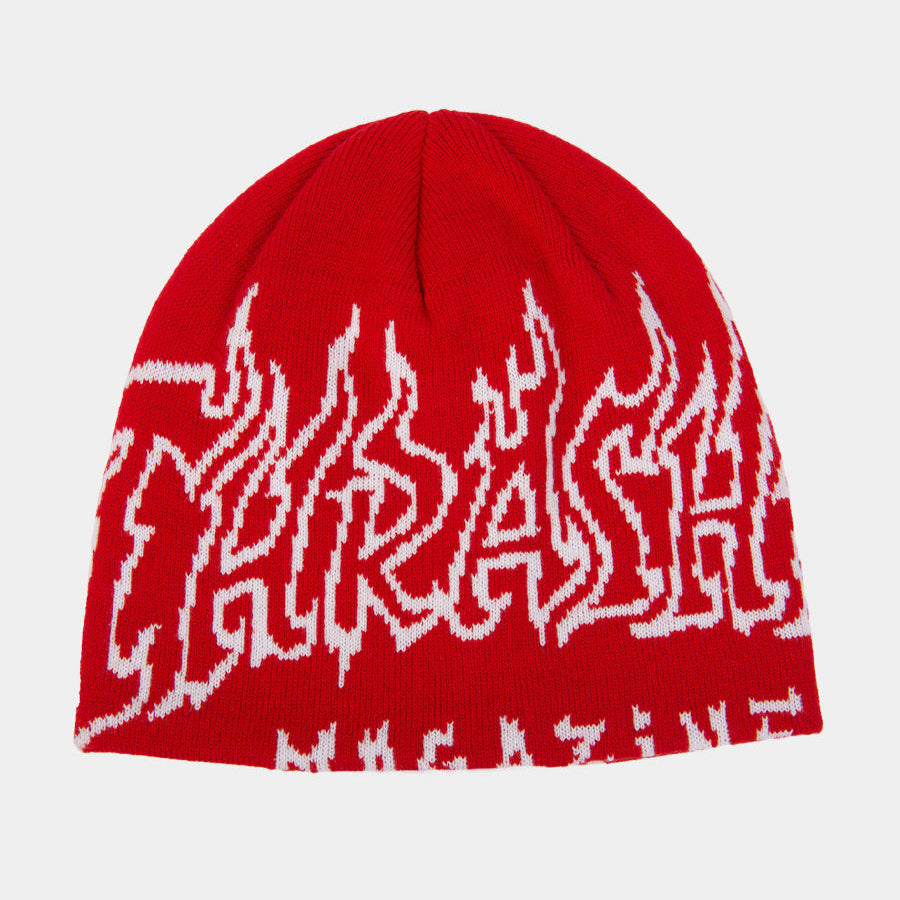 Red Outlined Thrasher Skully Beanie