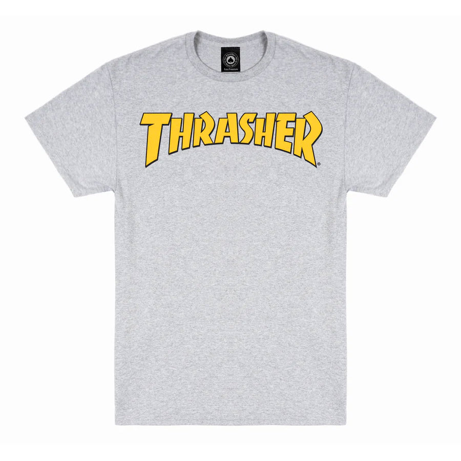 Grey Cover Logo Thrasher T-Shirt