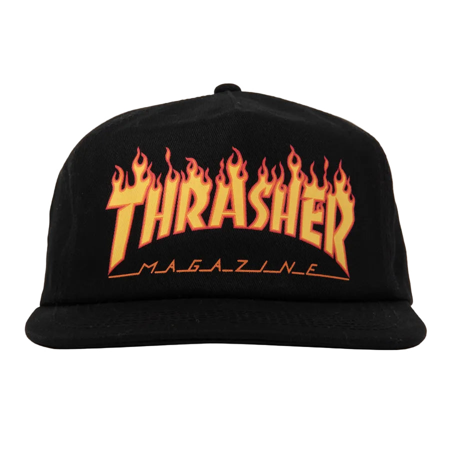 Black Printed Flame Thrasher Hat