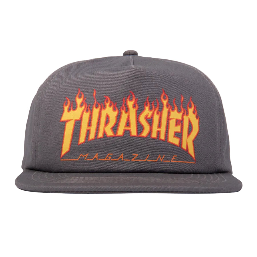 Grey Printed Flame Thrasher Snapback