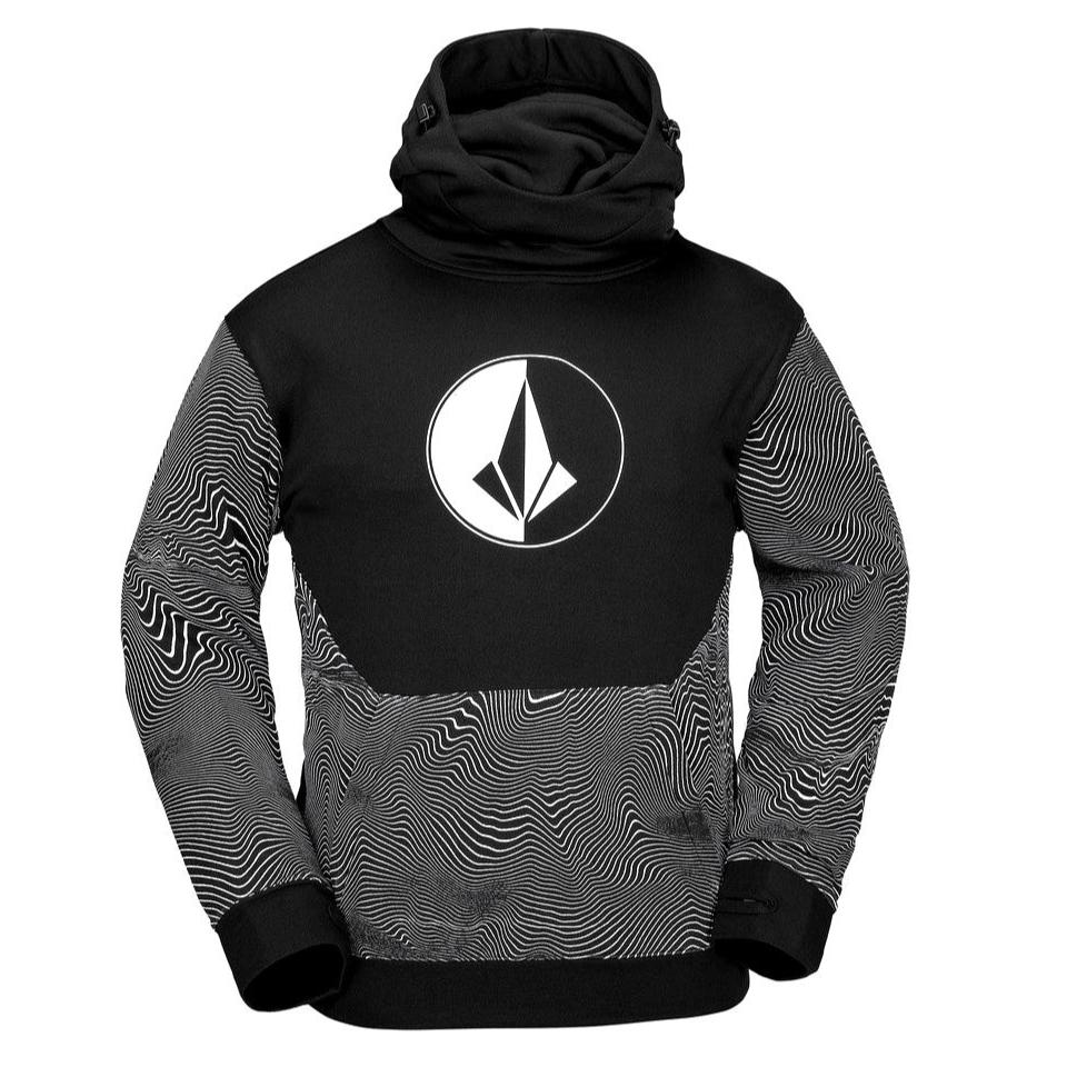 Black Print Hydro Volcom Riding Hoodie