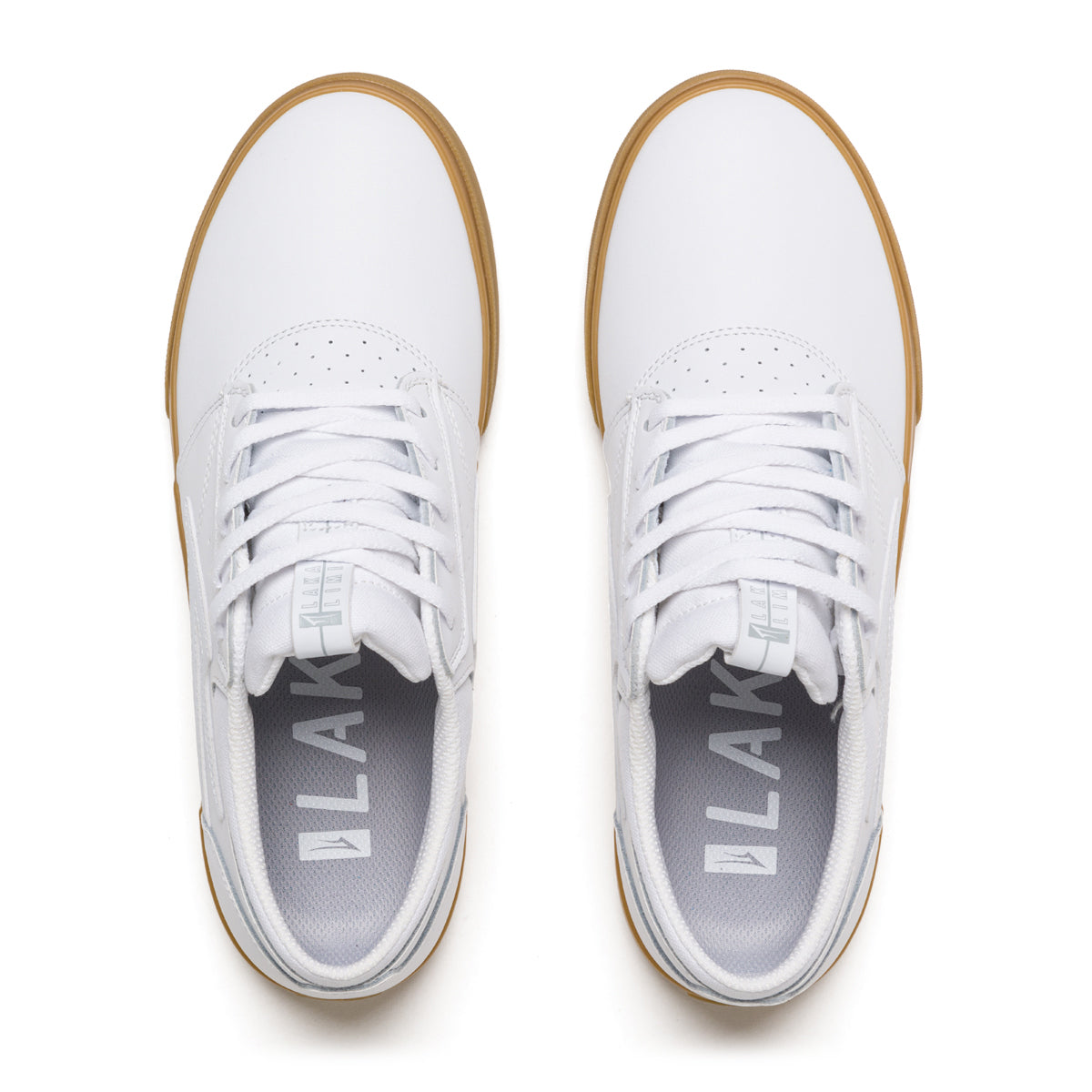 White/Gum Griffin Lakai Skate Shoe Top