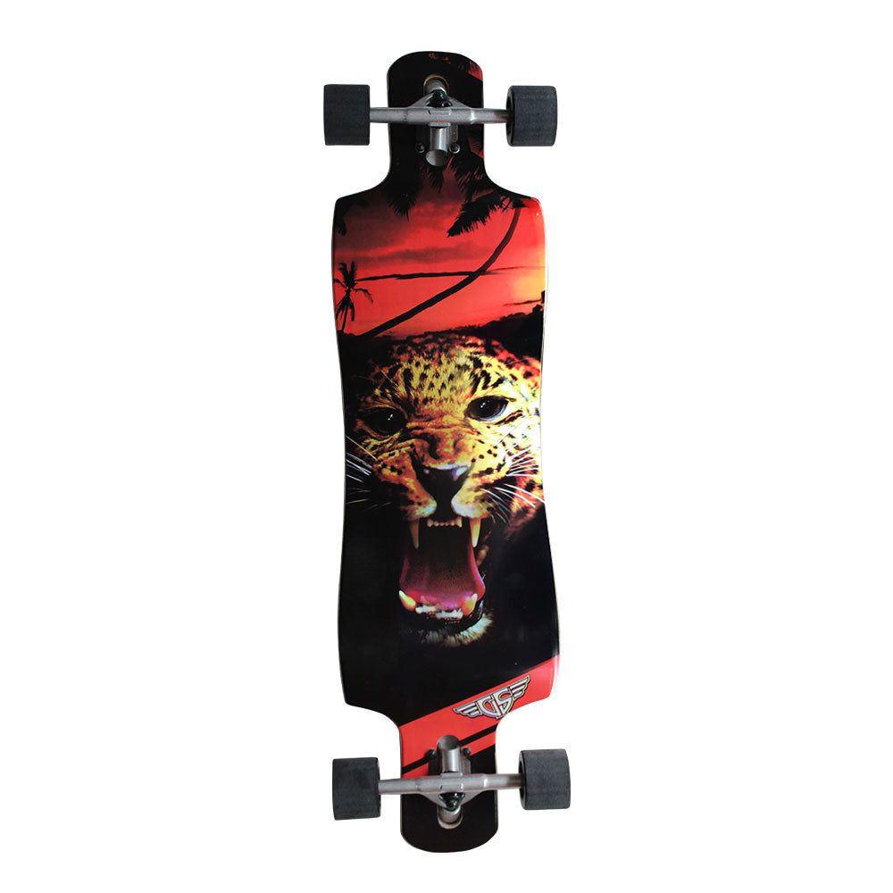 38" Double Drop Gravity Leopard Longboard