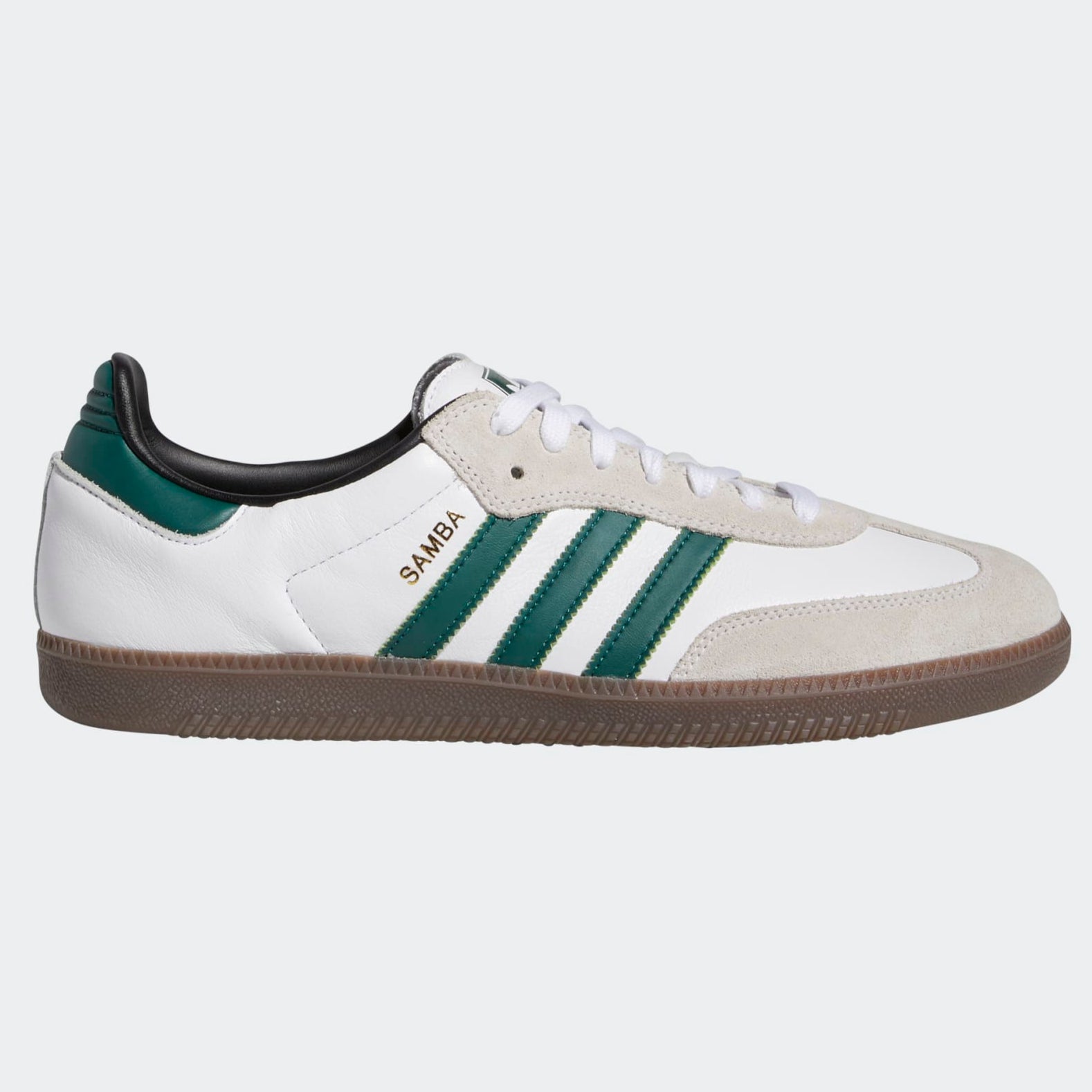 White/Green Samba ADV Adidas Skate Shoe