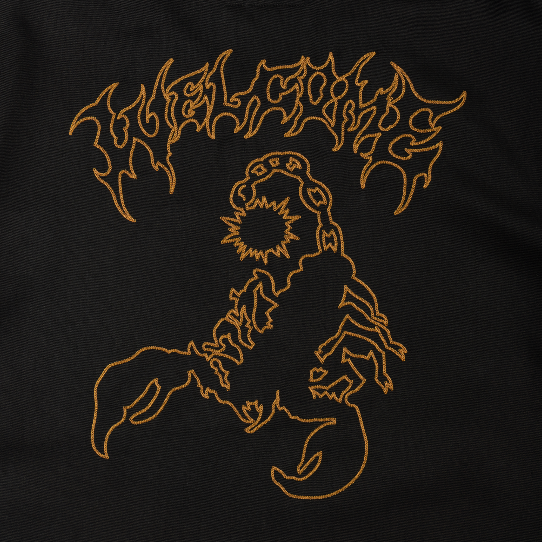 Chain Stitch Welcome Venom Work Shirt Detail