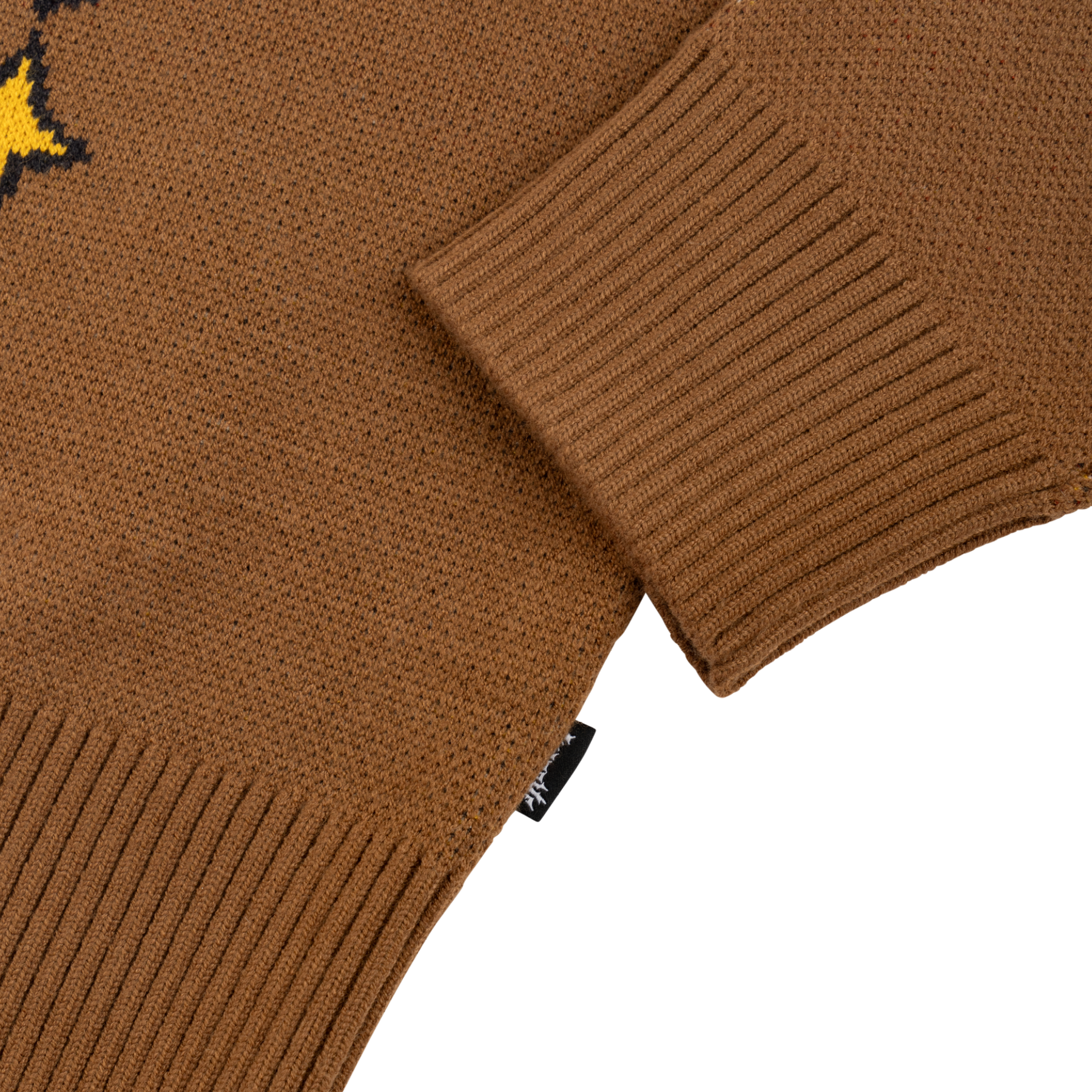 Brown Lamby Knit Welcome Skateboards Sweater Detail