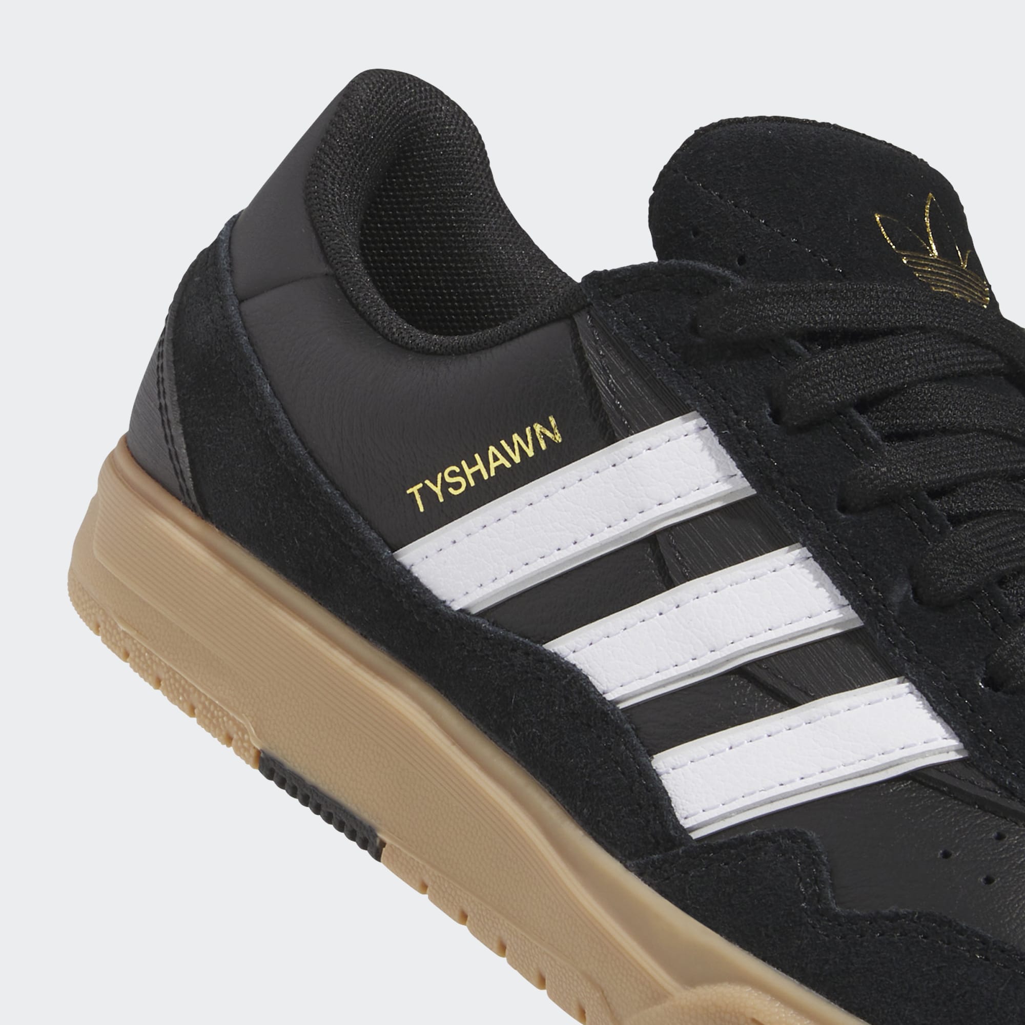Black/Gum Adidas Tyshawn II Skate Shoe Detail
