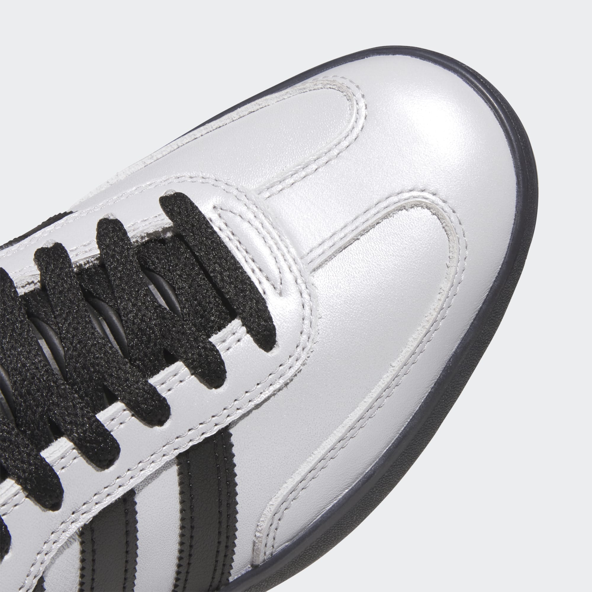 Silver Puig Samba Adidas Skate Shoe Detail