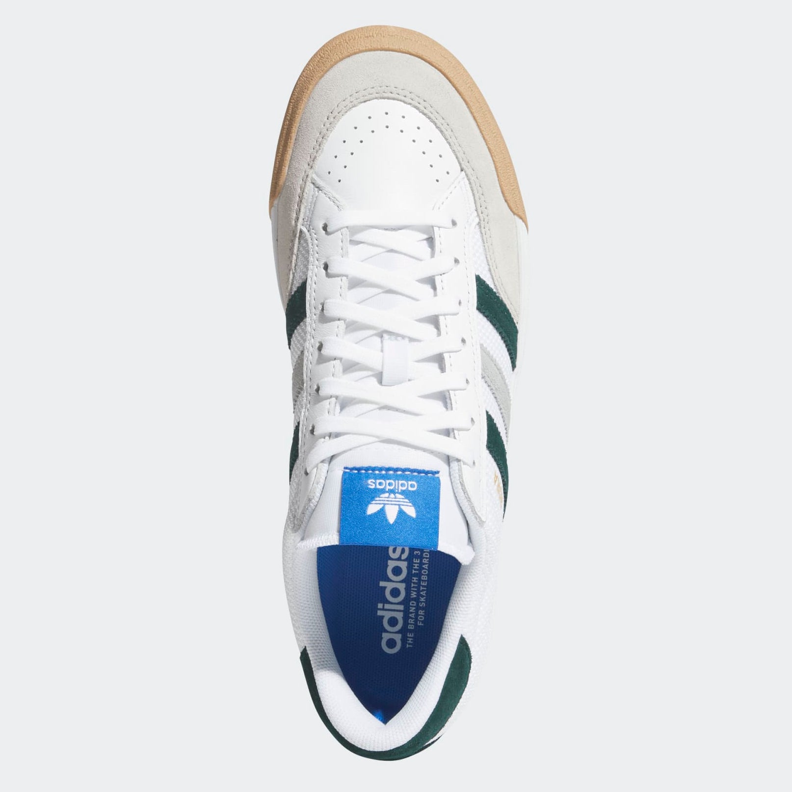 White/Green Nora Adidas Skate Shoe Top