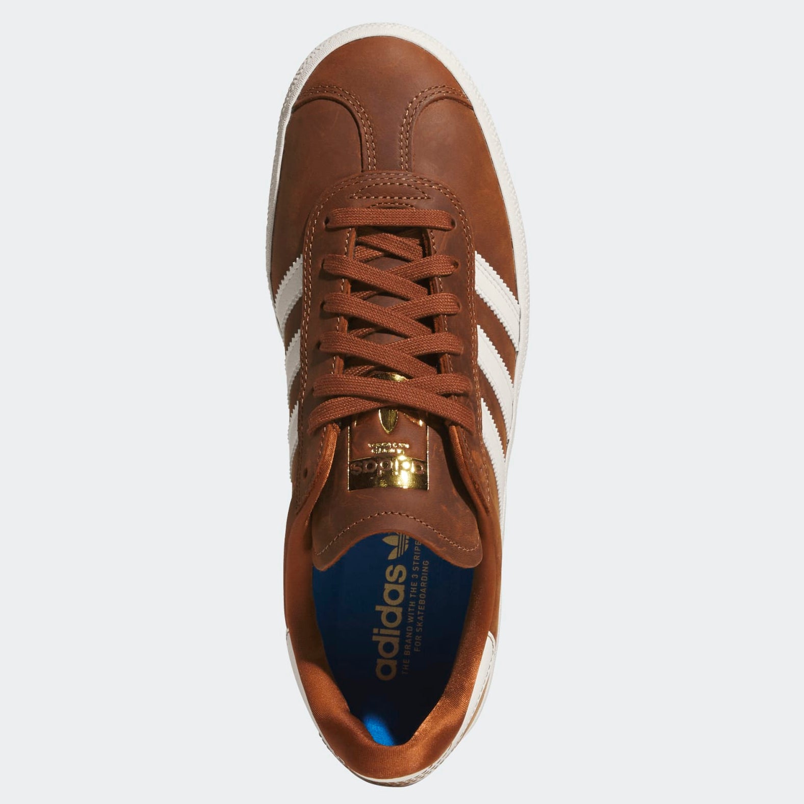 Dusty Bronze Gazelle ADV Adidas Skate Shoe Top